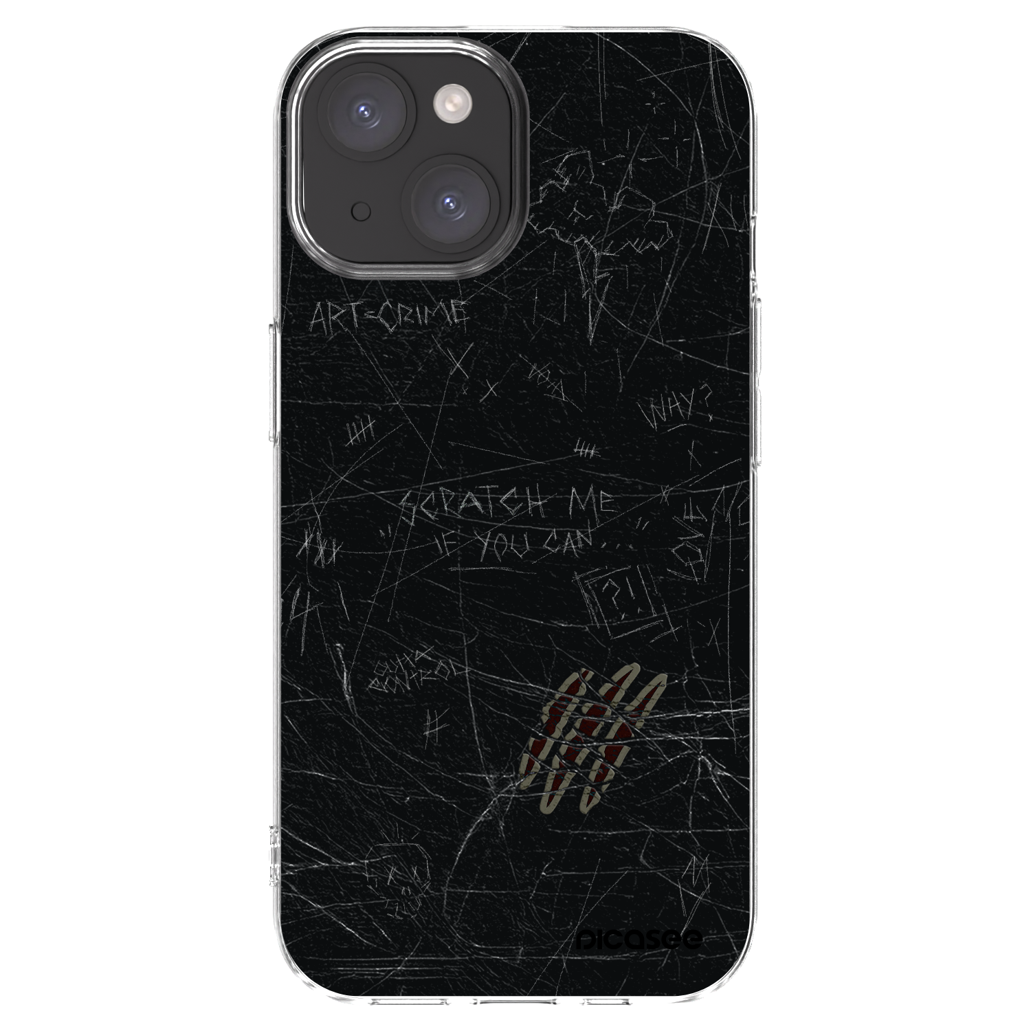 Silikónový prehľadný obal pre Apple iPhone 15 - SCRATCH