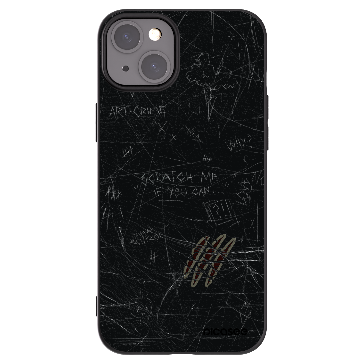 Picasee silikónový čierny obal pre Apple iPhone 15 Plus - SCRATCH