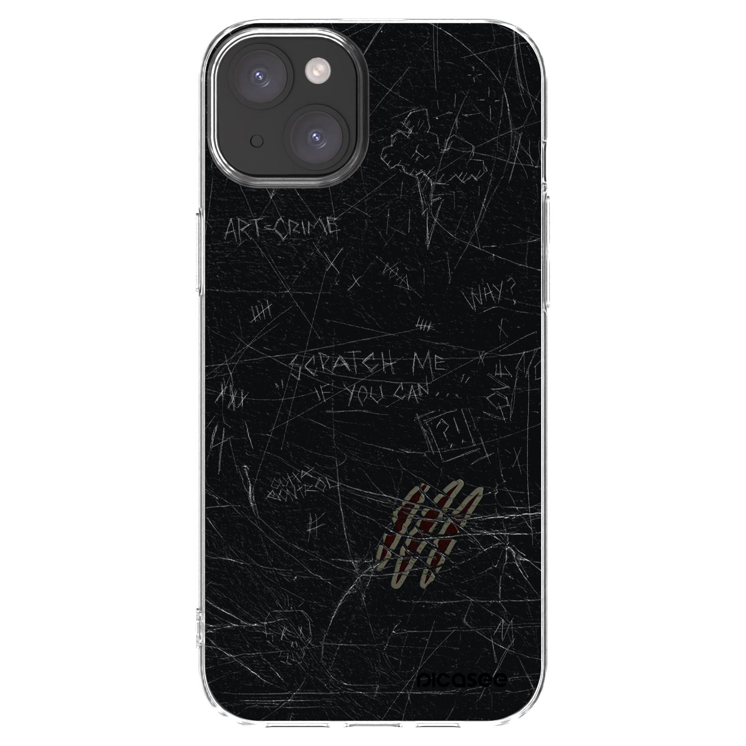 Picasee silikónový prehľadný obal pre Apple iPhone 15 Plus - SCRATCH