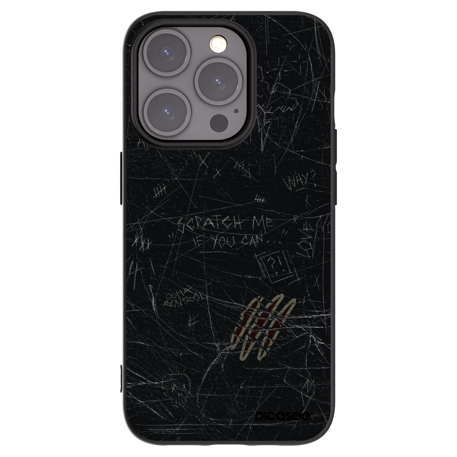 Silikónový čierny obal pre Apple iPhone 15 Pro - SCRATCH