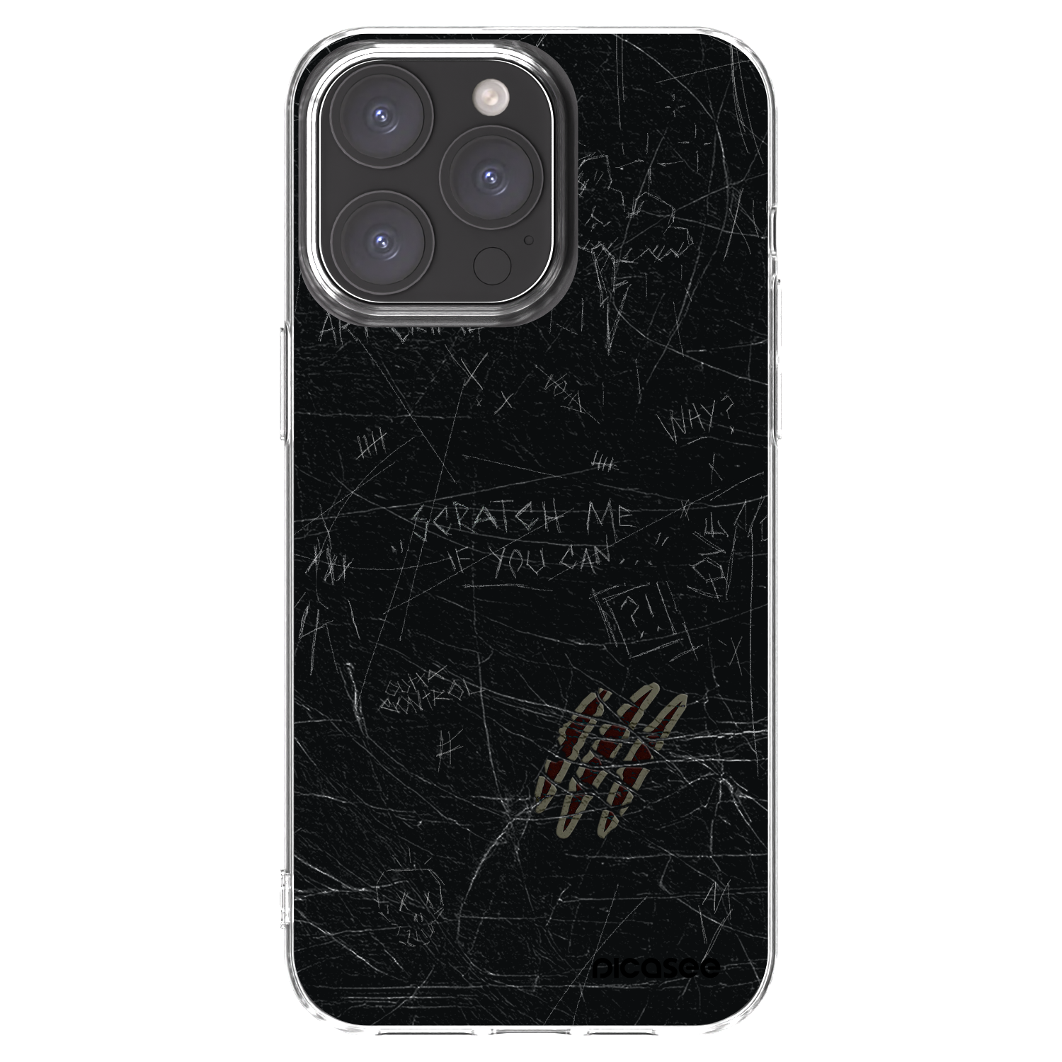 Picasee silikónový prehľadný obal pre Apple iPhone 15 Pro Max - SCRATCH