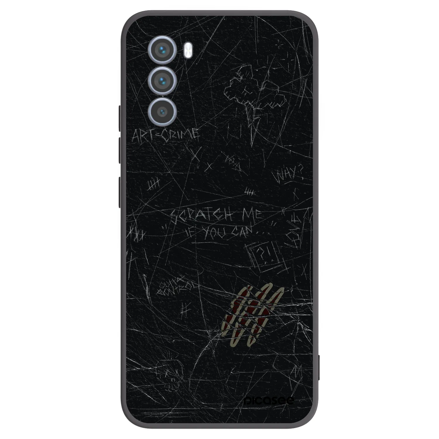 Picasee silikónový čierny obal pre Motorola Moto G62 - SCRATCH