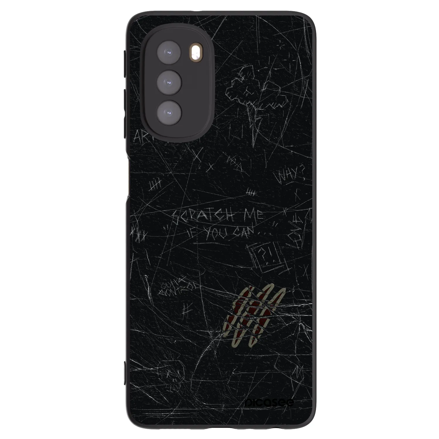 Picasee silikónový čierny obal pre Motorola Moto G51 - SCRATCH