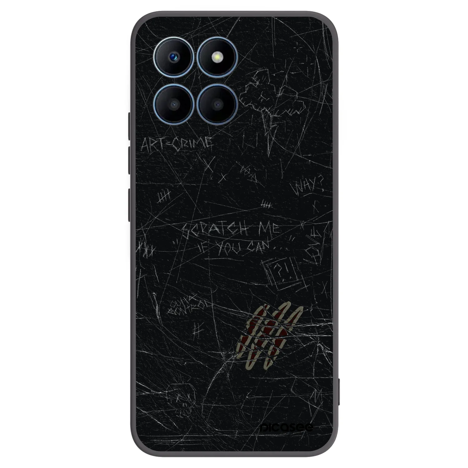 Picasee silikónový čierny obal pre Honor 70 Lite - SCRATCH