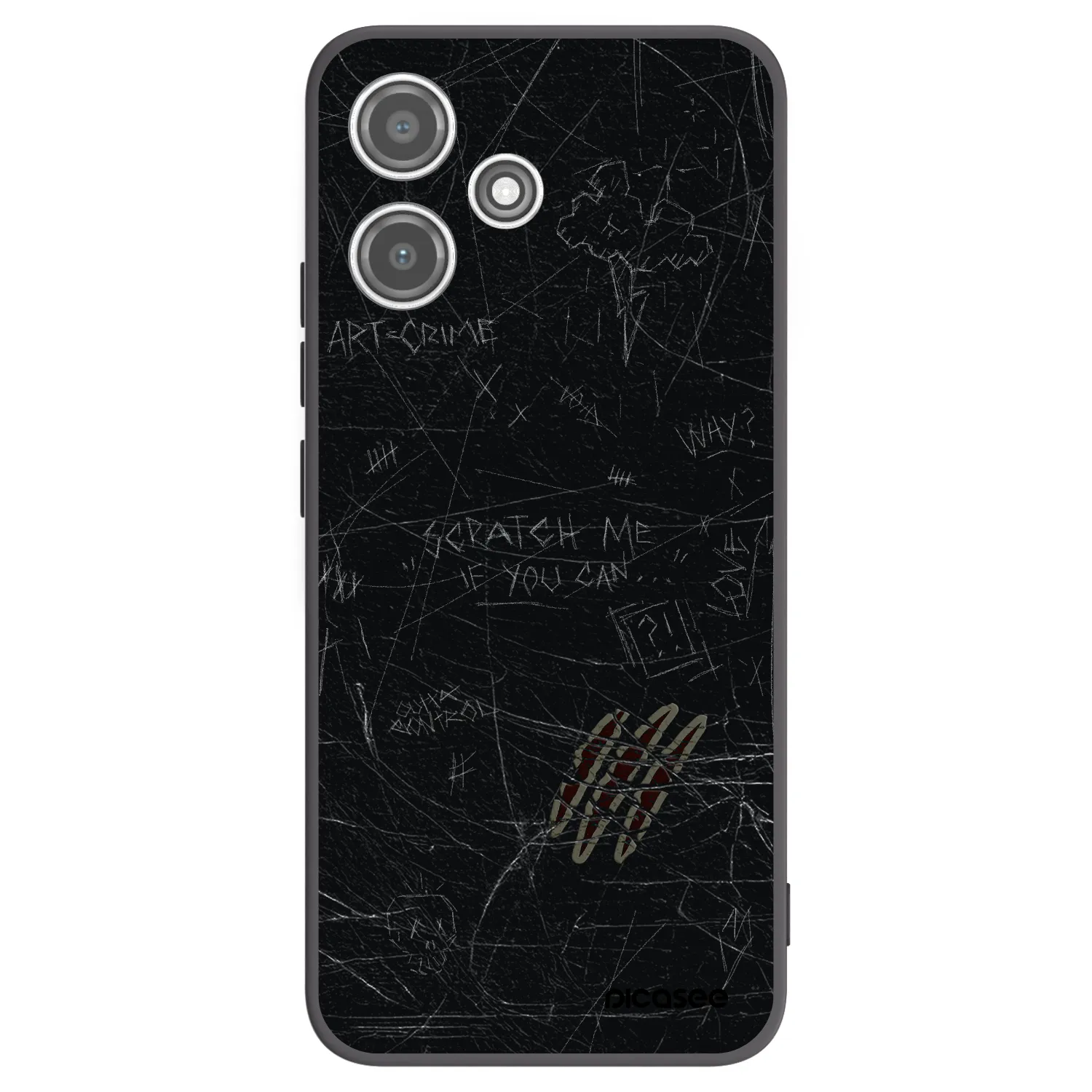 Picasee silikónový čierny obal pre Xiaomi Redmi 12 5G - SCRATCH