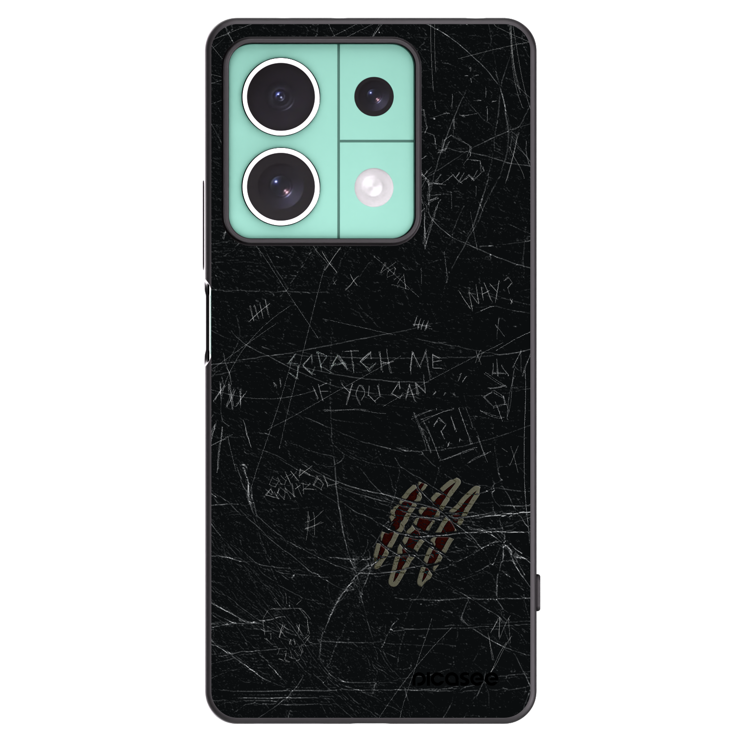 Picasee silikónový čierny obal pre Xiaomi Redmi Note 13 5G - SCRATCH
