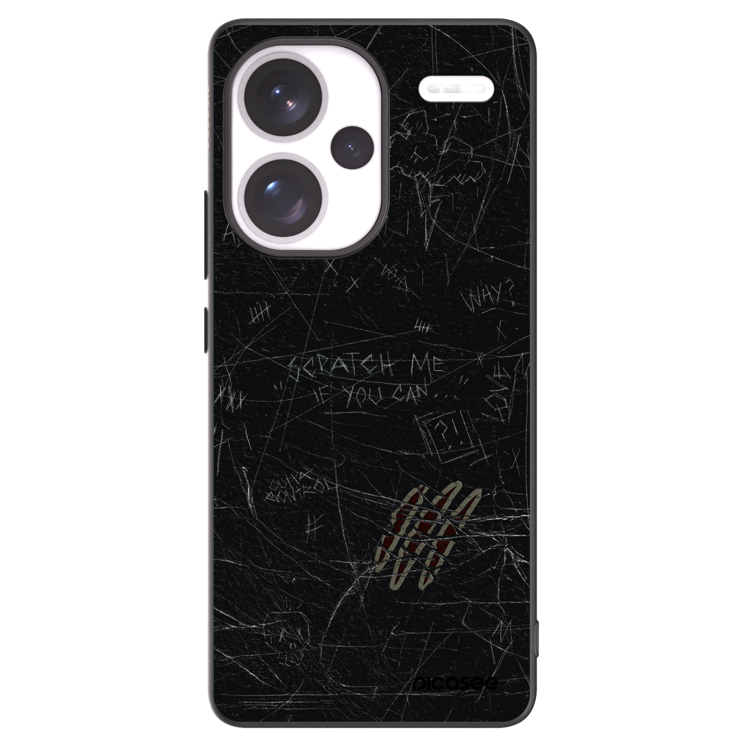Silikónový čierny obal pre Xiaomi Redmi Note 13 Pro+ 5G - SCRATCH