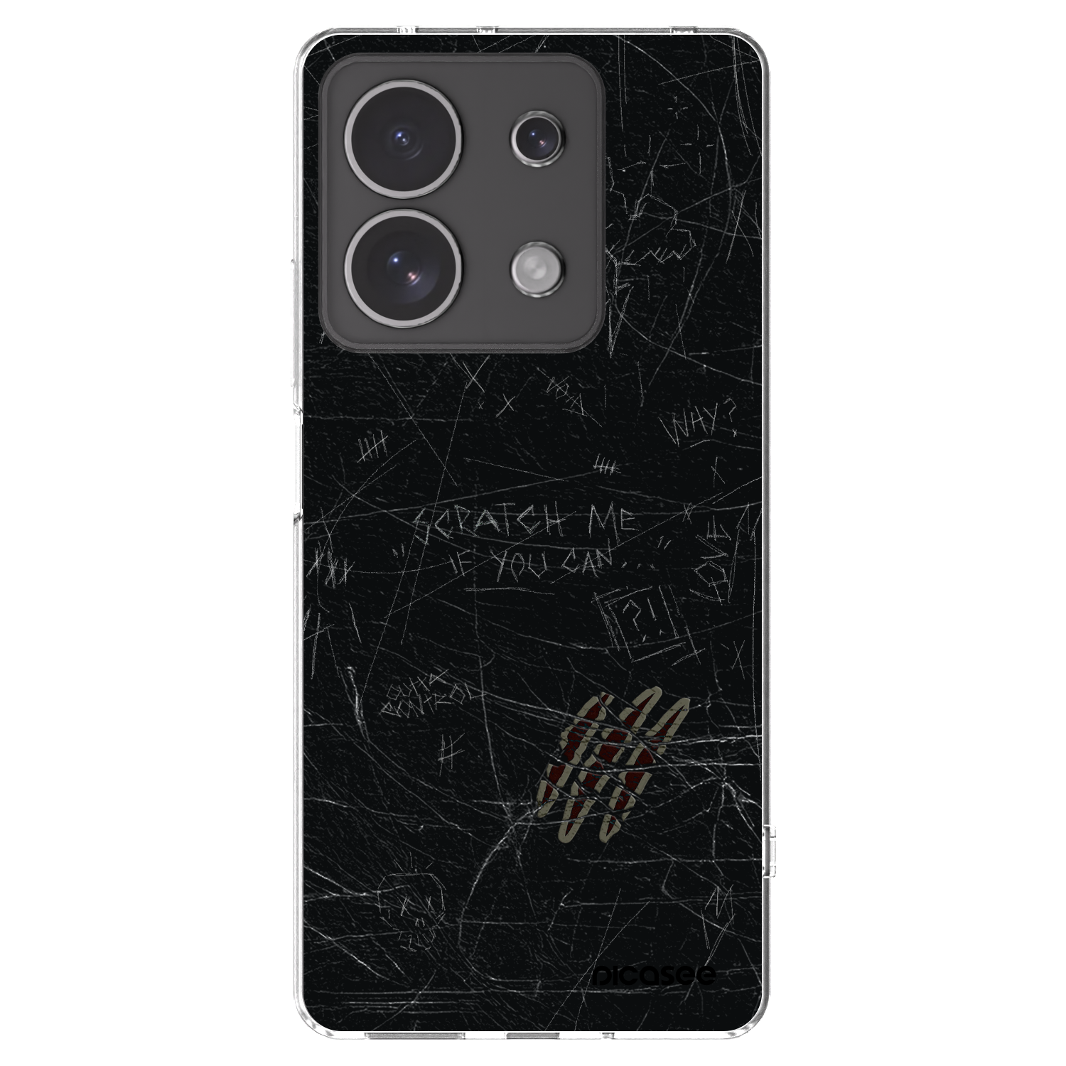 Picasee silikónový prehľadný obal pre Xiaomi Redmi Note 13 4G - SCRATCH