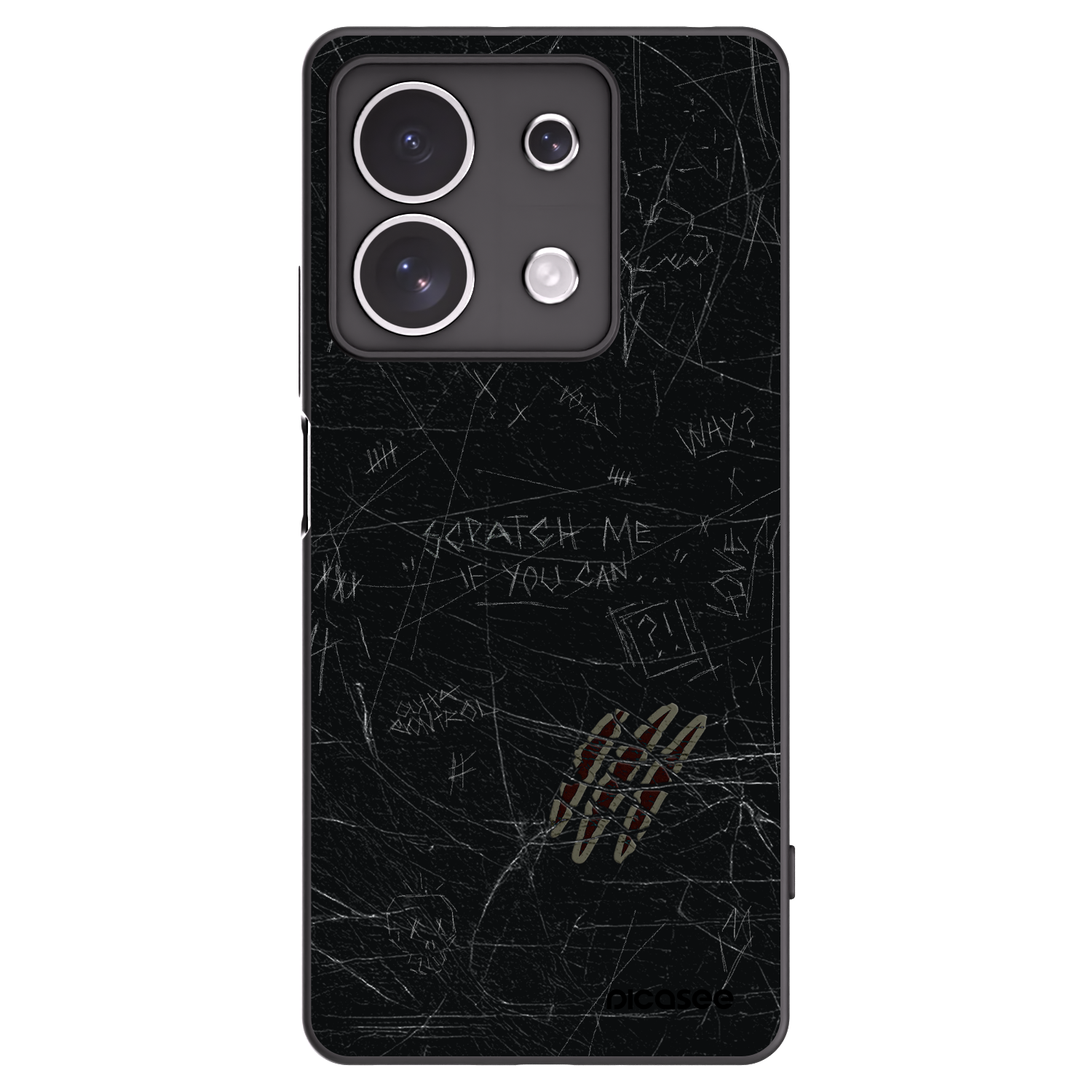 Picasee silikónový čierny obal pre Xiaomi Redmi Note 13 4G - SCRATCH