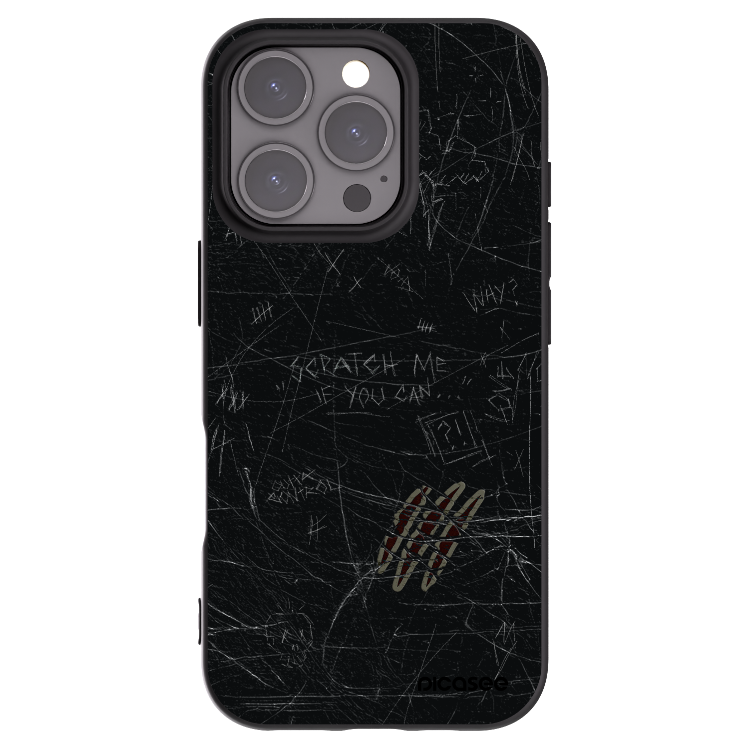 Picasee silikónový čierny obal pre Apple iPhone 16 Pro - SCRATCH