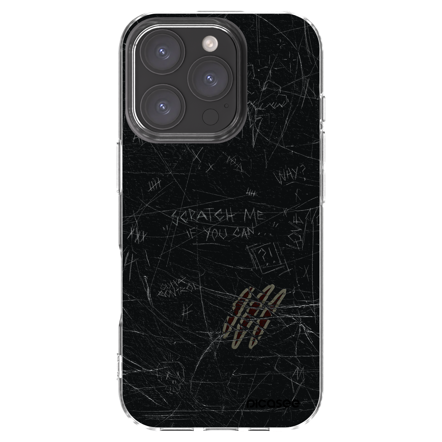 Picasee silikónový prehľadný obal pre Apple iPhone 16 Pro - SCRATCH