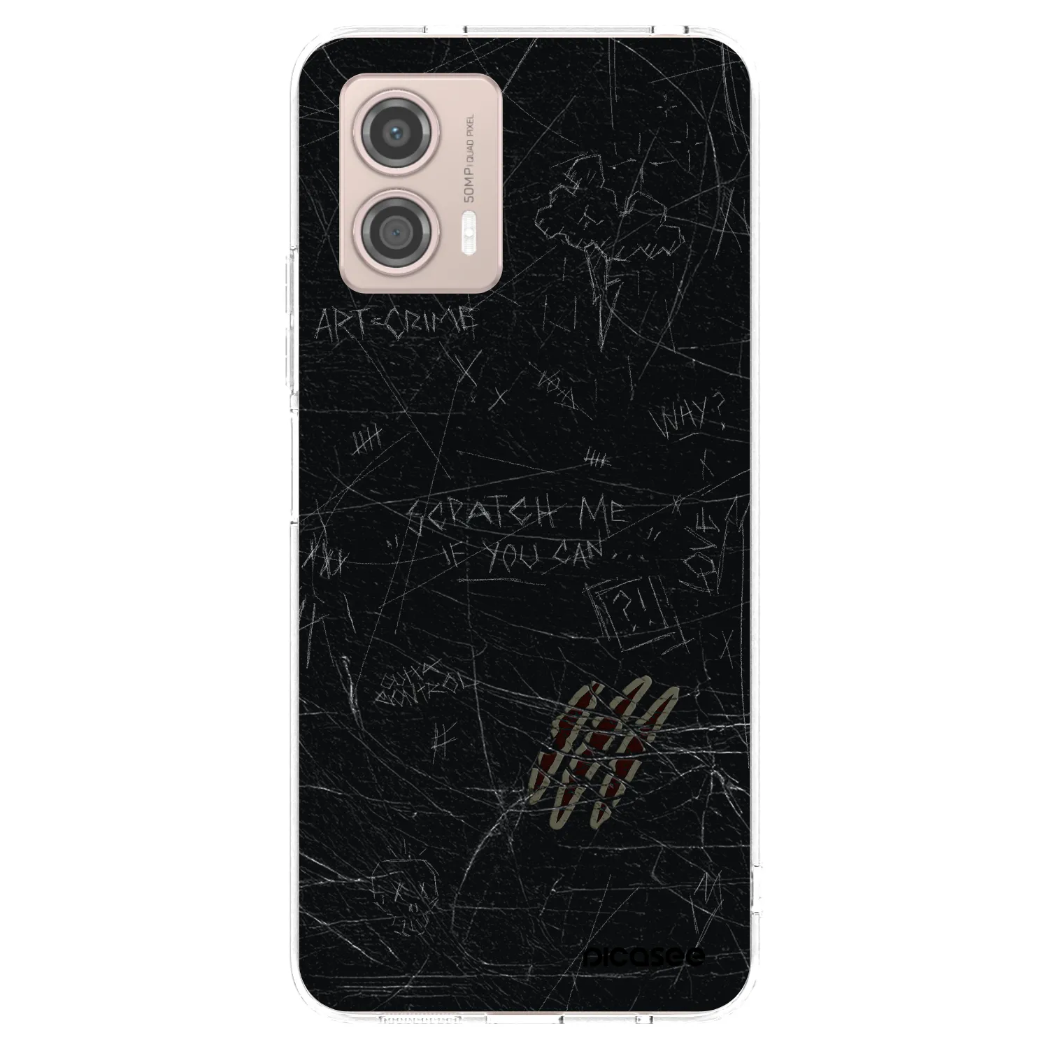 Picasee silikónový prehľadný obal pre Motorola Moto G53 5G - SCRATCH