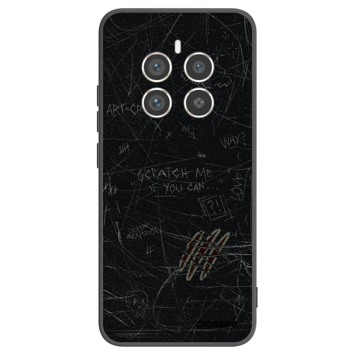 Picasee silikónový čierny obal pre Realme 12 Pro 5G - SCRATCH