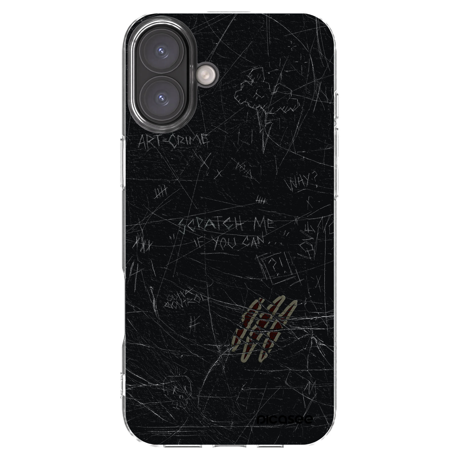 Picasee silikónový prehľadný obal pre Apple iPhone 16 Plus - SCRATCH