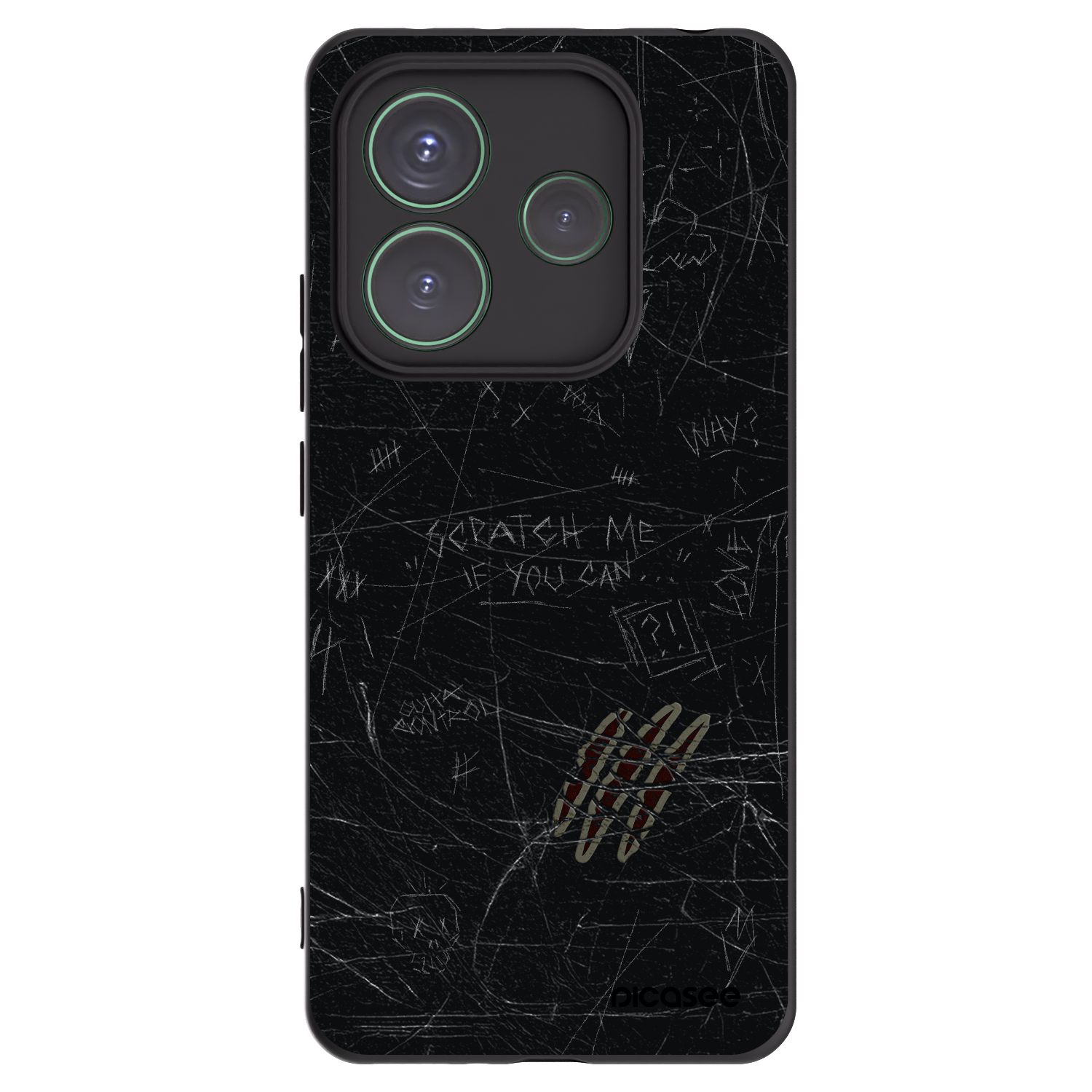Silikónový čierny obal pre Xiaomi Redmi Note 14 5G - SCRATCH