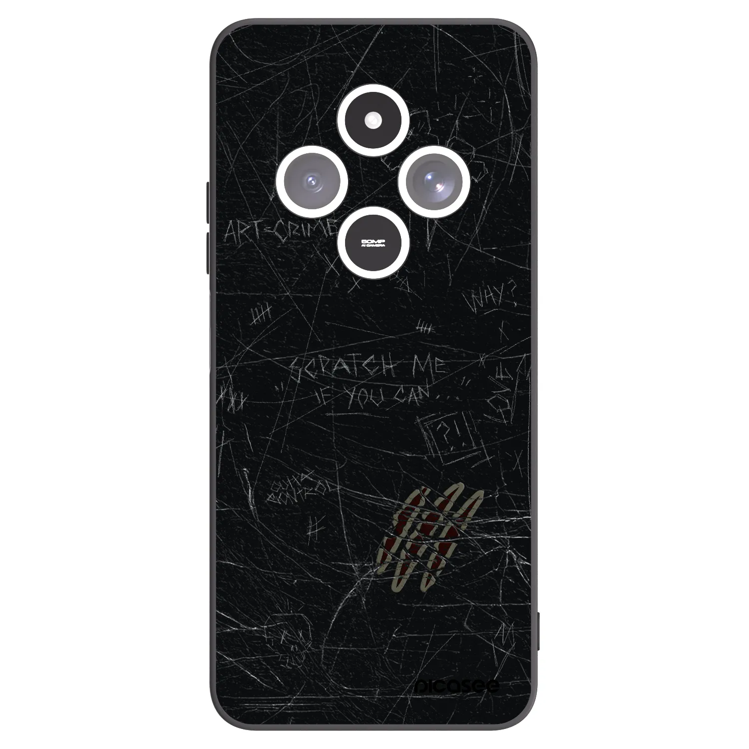 Picasee silikónový čierny obal pre Xiaomi Redmi 14C - SCRATCH
