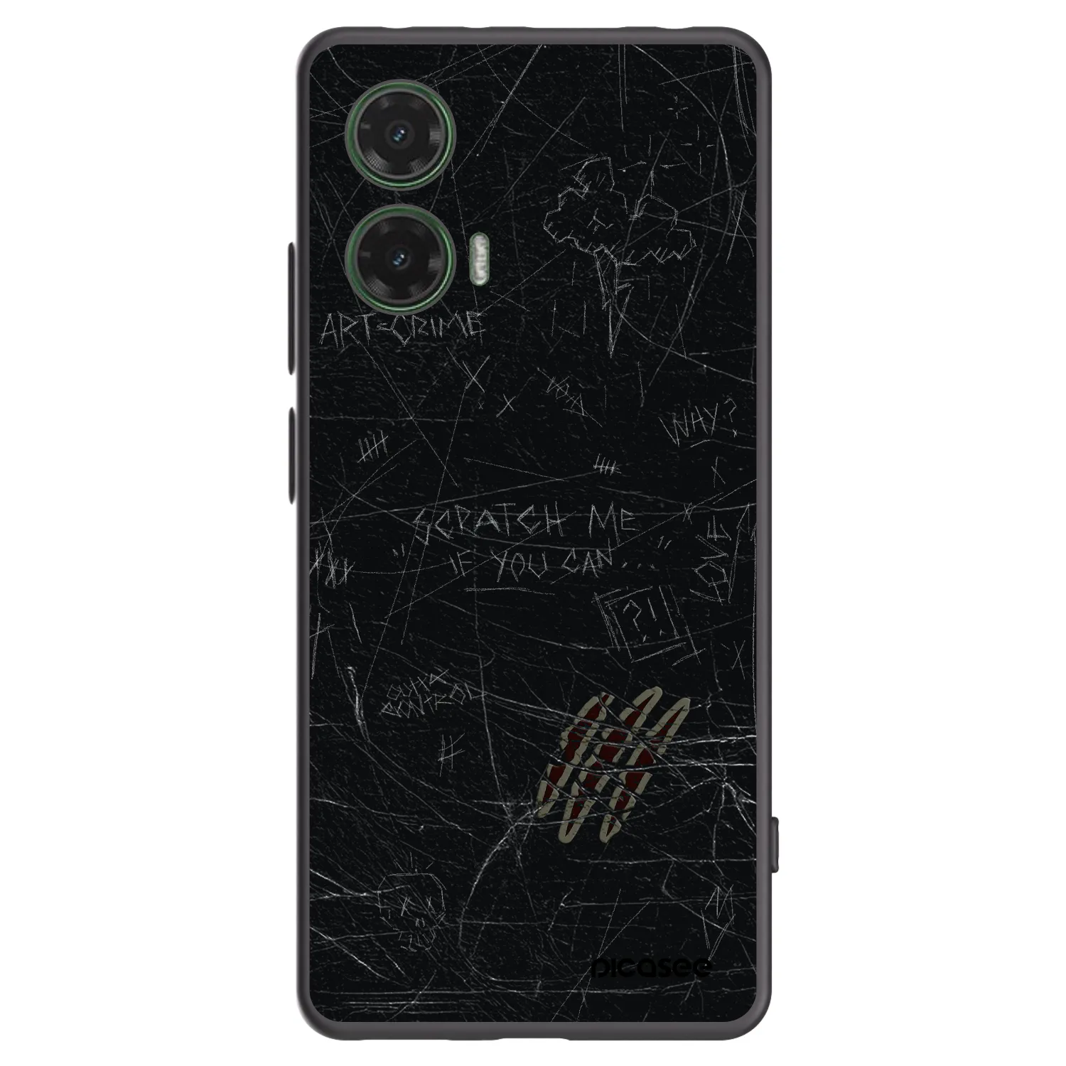 Picasee silikónový čierny obal pre Motorola Moto G35 5G - SCRATCH