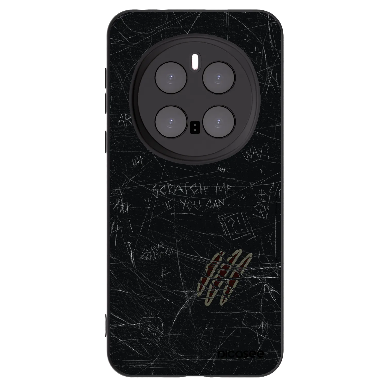 Picasee silikónový čierny obal pre Honor Magic7 Pro 5G - SCRATCH