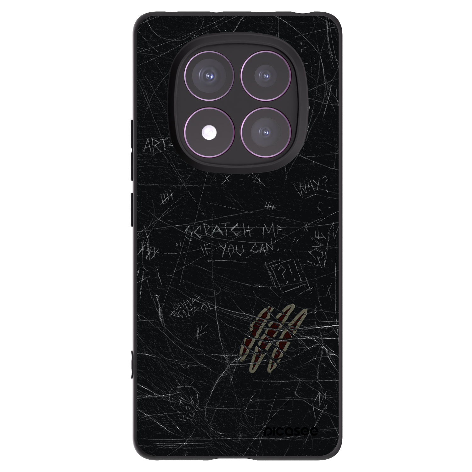 Silikónový čierny obal pre Xiaomi Redmi Note 14 Pro 4G - SCRATCH