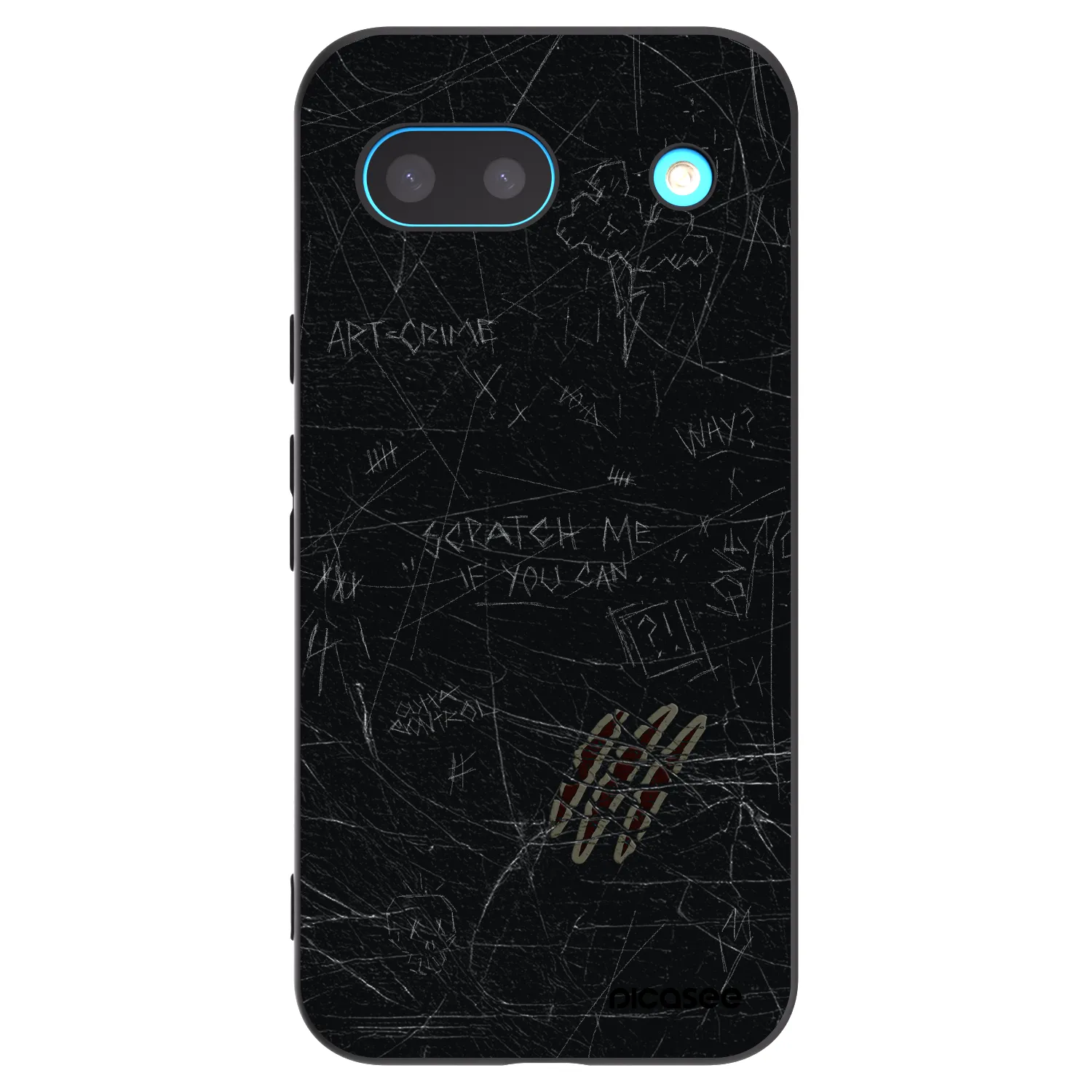 Picasee silikónový čierny obal pre Google Pixel 8a - SCRATCH