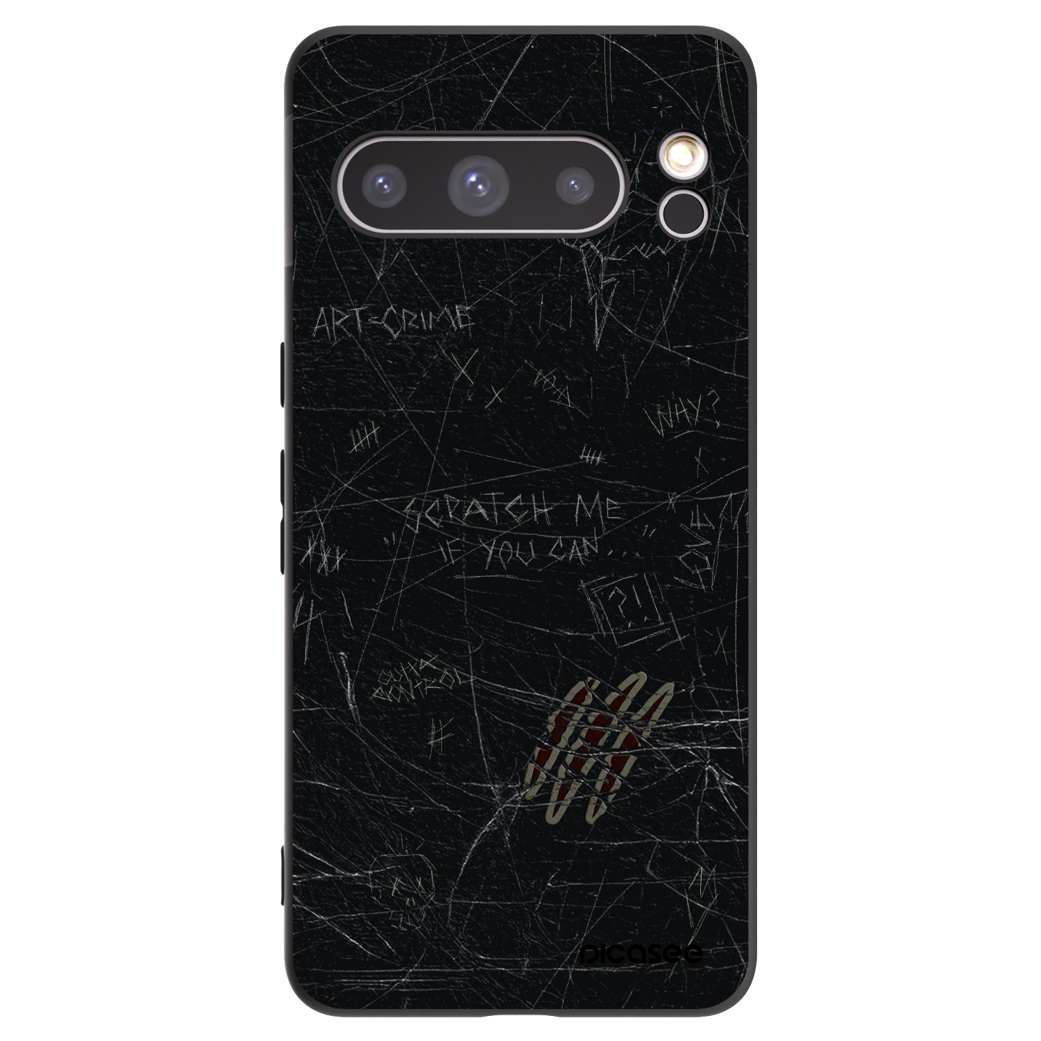 Picasee silikónový čierny obal pre Google Pixel 8 Pro - SCRATCH