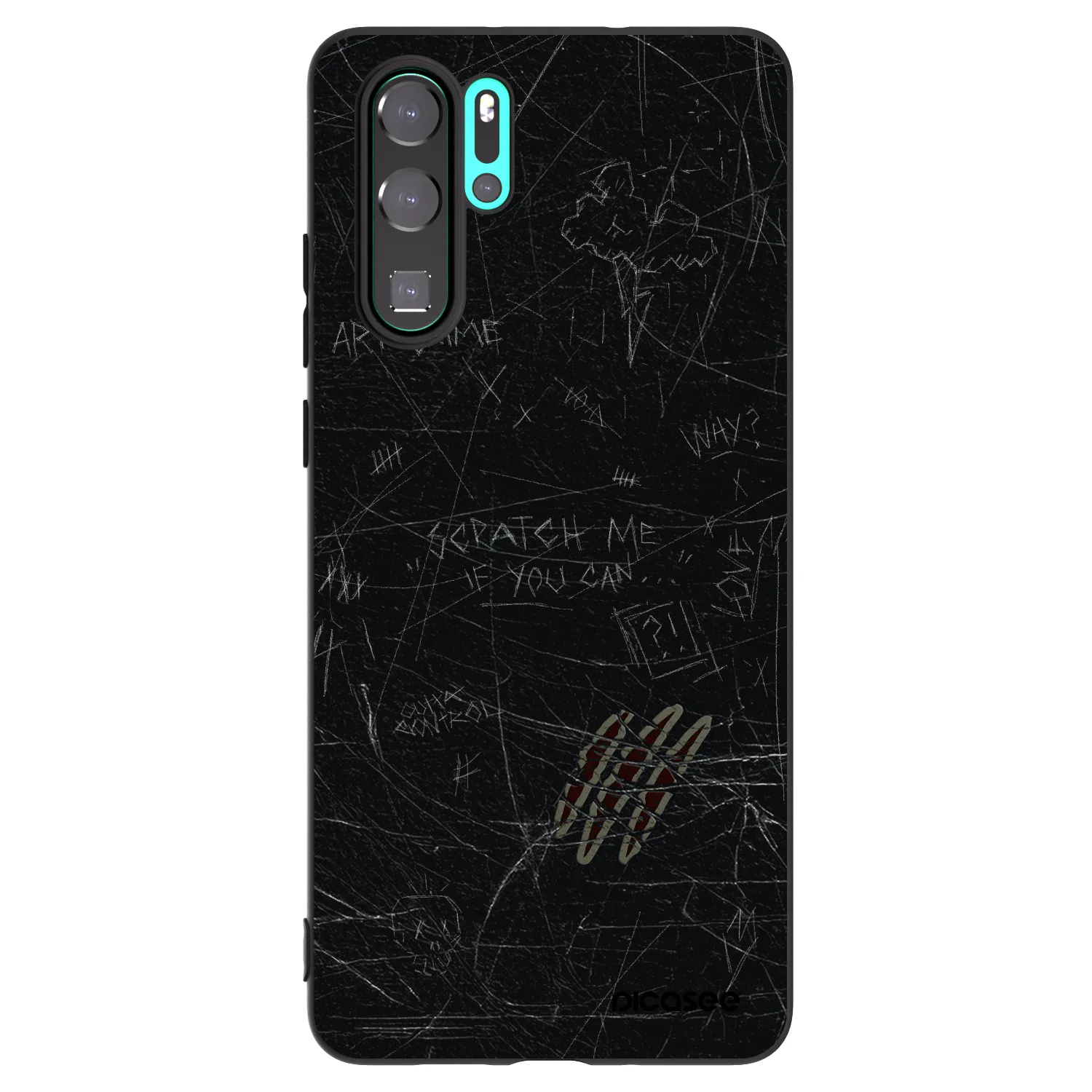 Picasee silikónový čierny obal pre Huawei P30 Pro - SCRATCH