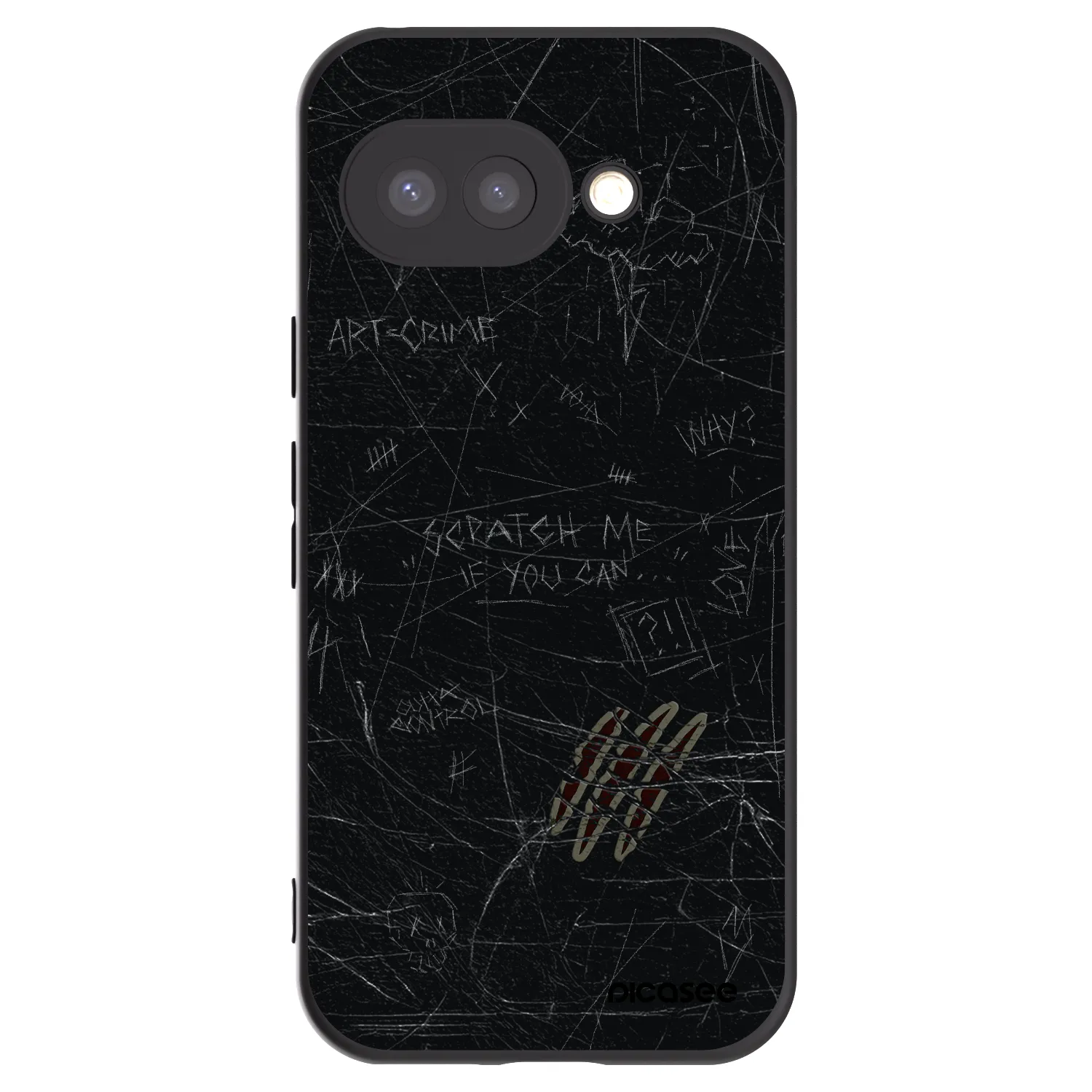 Picasee silikónový čierny obal pre Google Pixel 9a - SCRATCH