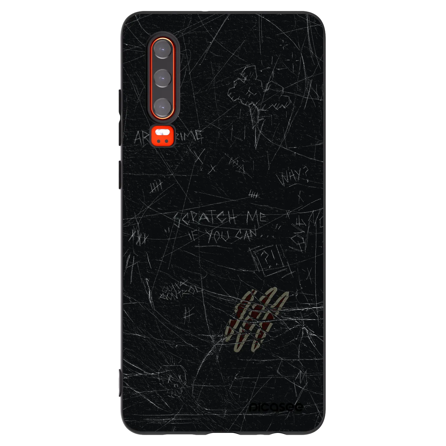 Picasee silikónový čierny obal pre Huawei P30 - SCRATCH