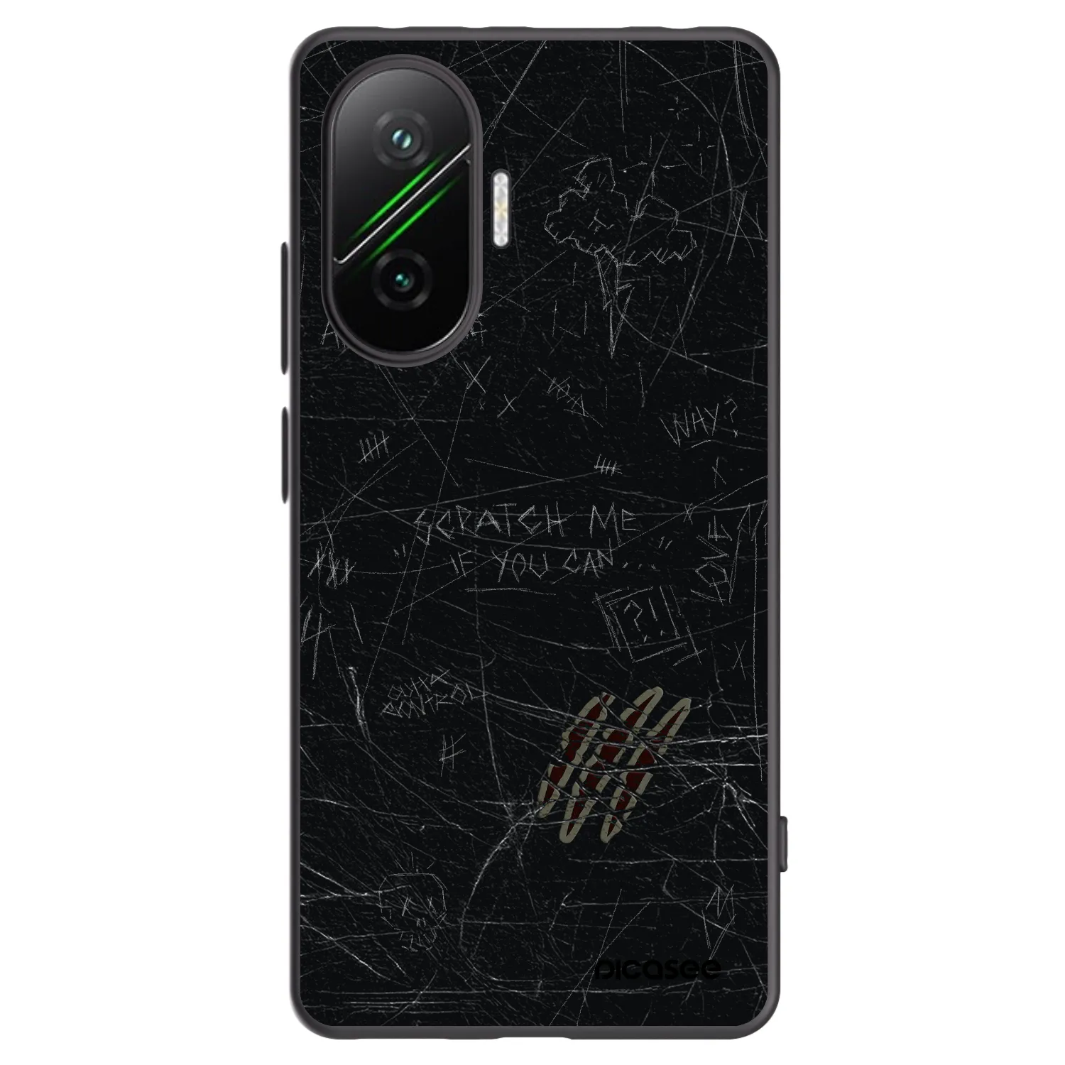 Silikónový čierny obal pre Xiaomi Poco F7 5G - SCRATCH