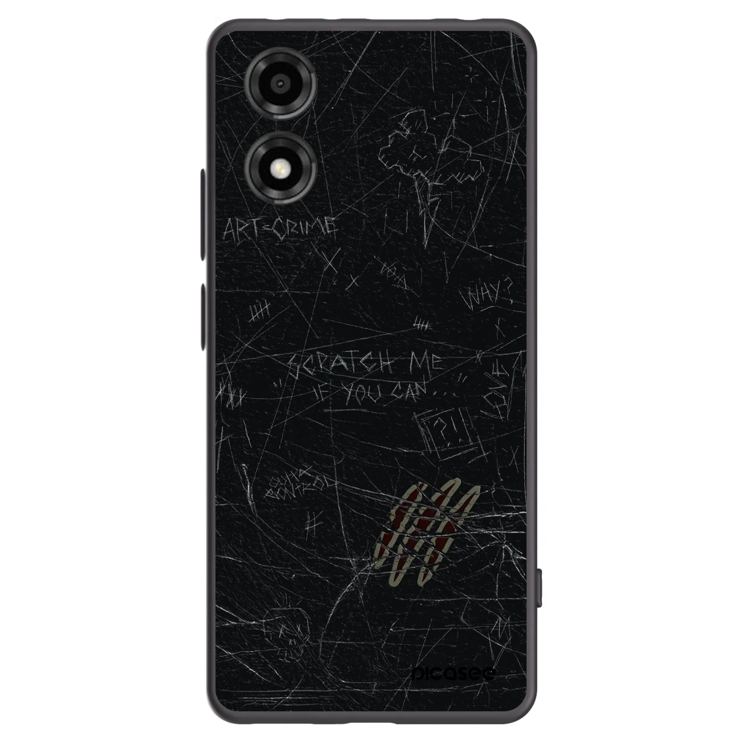 Picasee silikónový čierny obal pre Motorola Moto E14 - SCRATCH