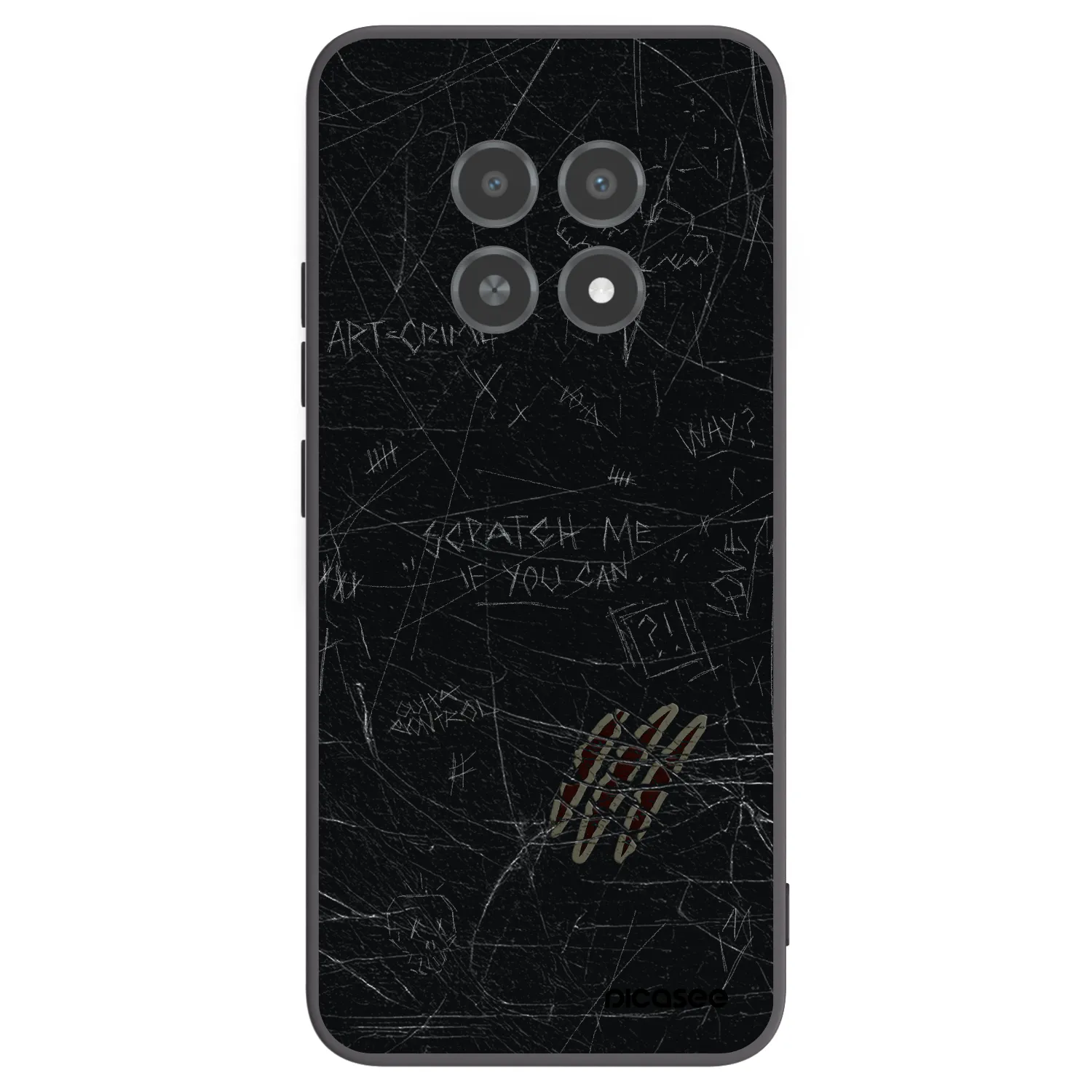 Picasee silikónový čierny obal pre Realme 12X - SCRATCH
