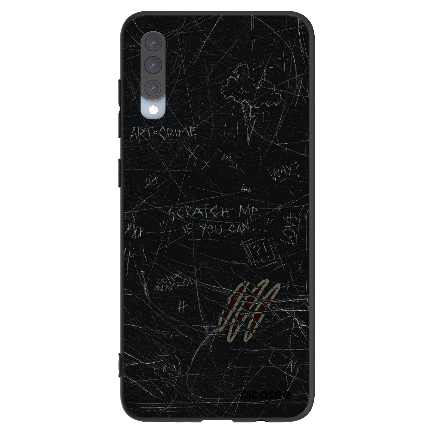 Picasee silikónový čierny obal pre Samsung Galaxy A70 A705F - SCRATCH