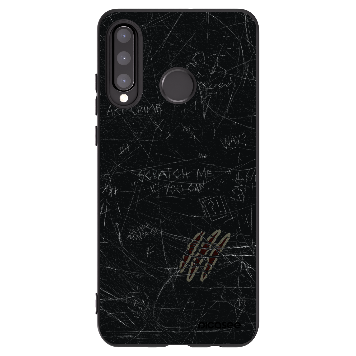 Picasee silikónový čierny obal pre Huawei P30 Lite - SCRATCH