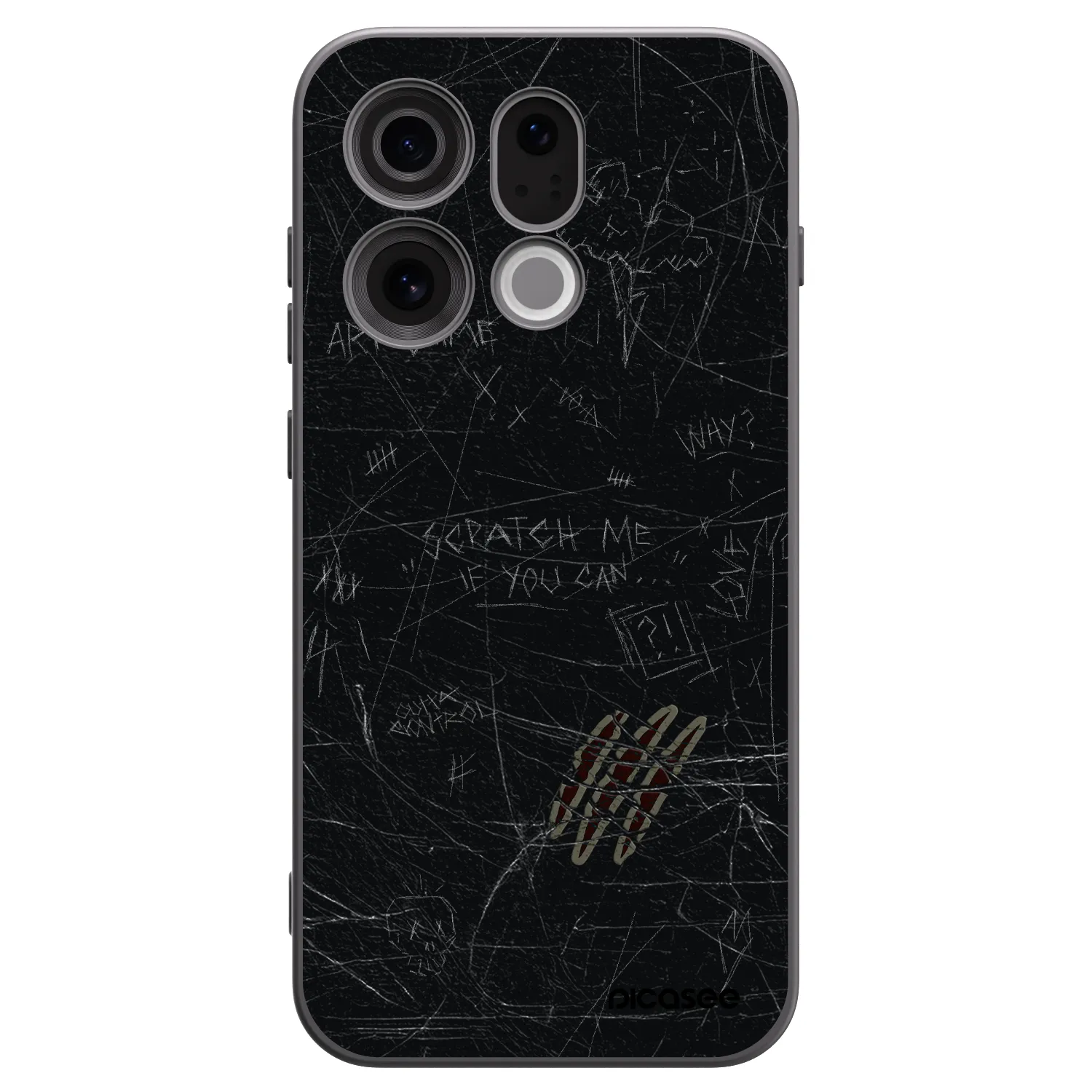 Picasee silikónový čierny obal pre OPPO Find X9 - SCRATCH