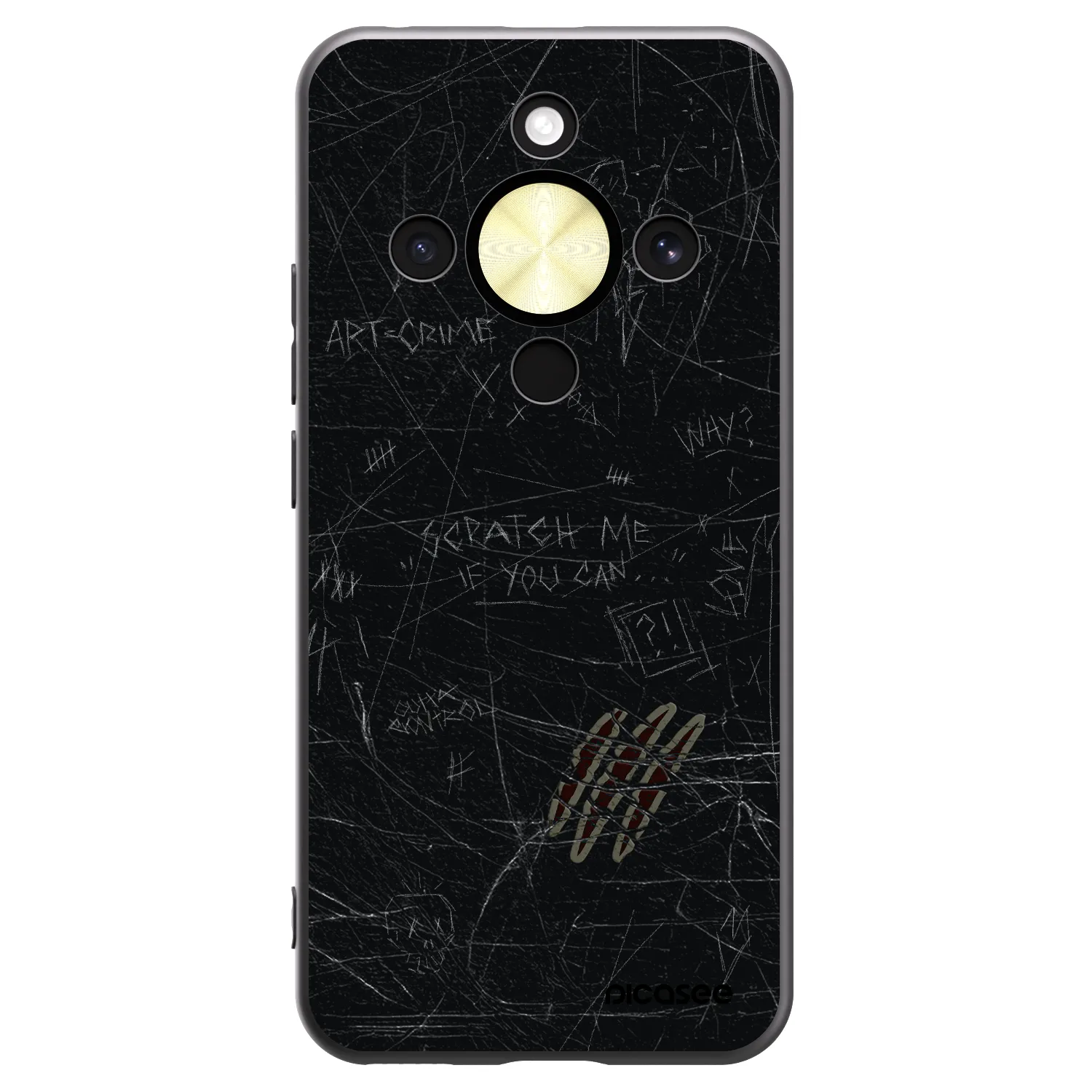 Picasee silikónový čierny obal pre Honor Magic8 Lite 5G - SCRATCH