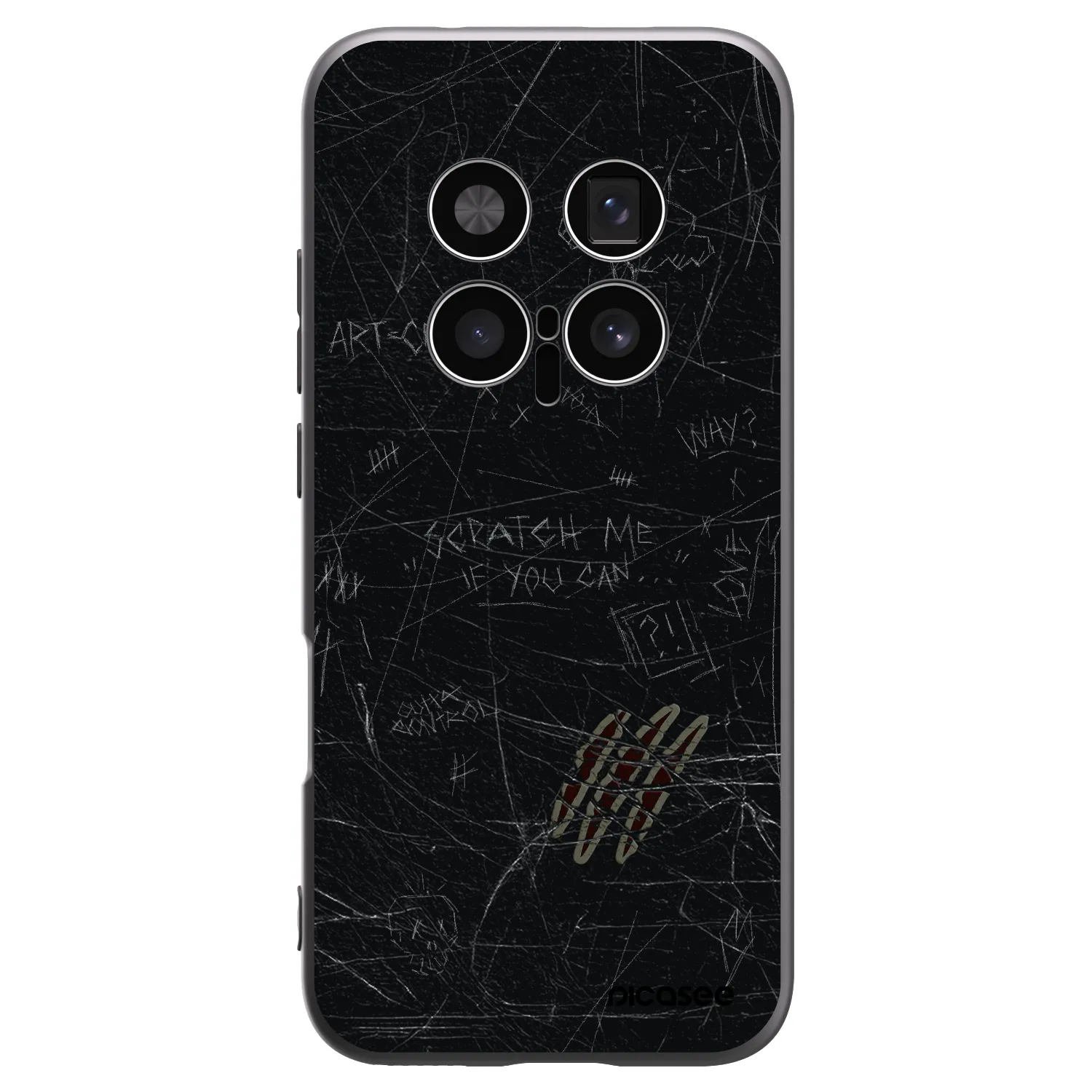 Picasee silikónový čierny obal pre Honor Magic8 Pro 5G - SCRATCH