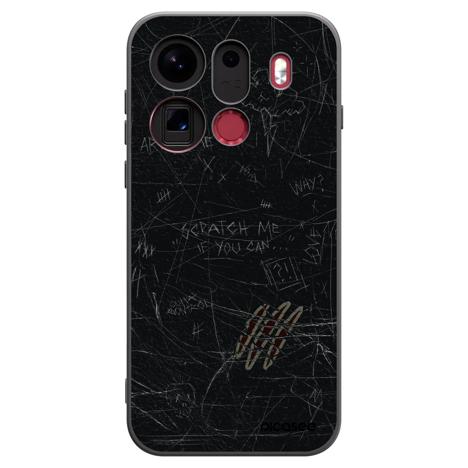 Picasee silikónový čierny obal pre OPPO Find X9 Pro - SCRATCH