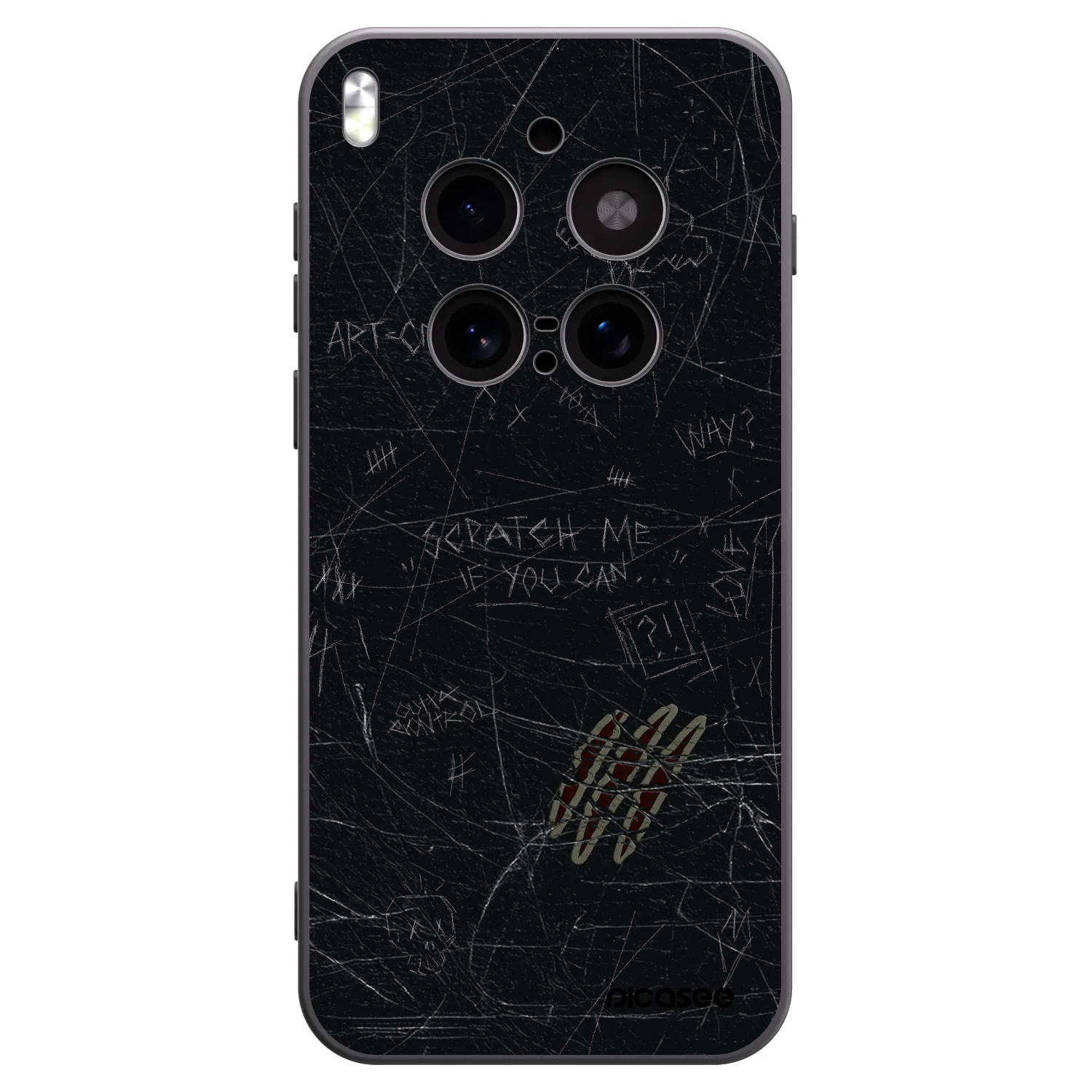 Picasee silikónový čierny obal pre Vivo X300 Pro - SCRATCH