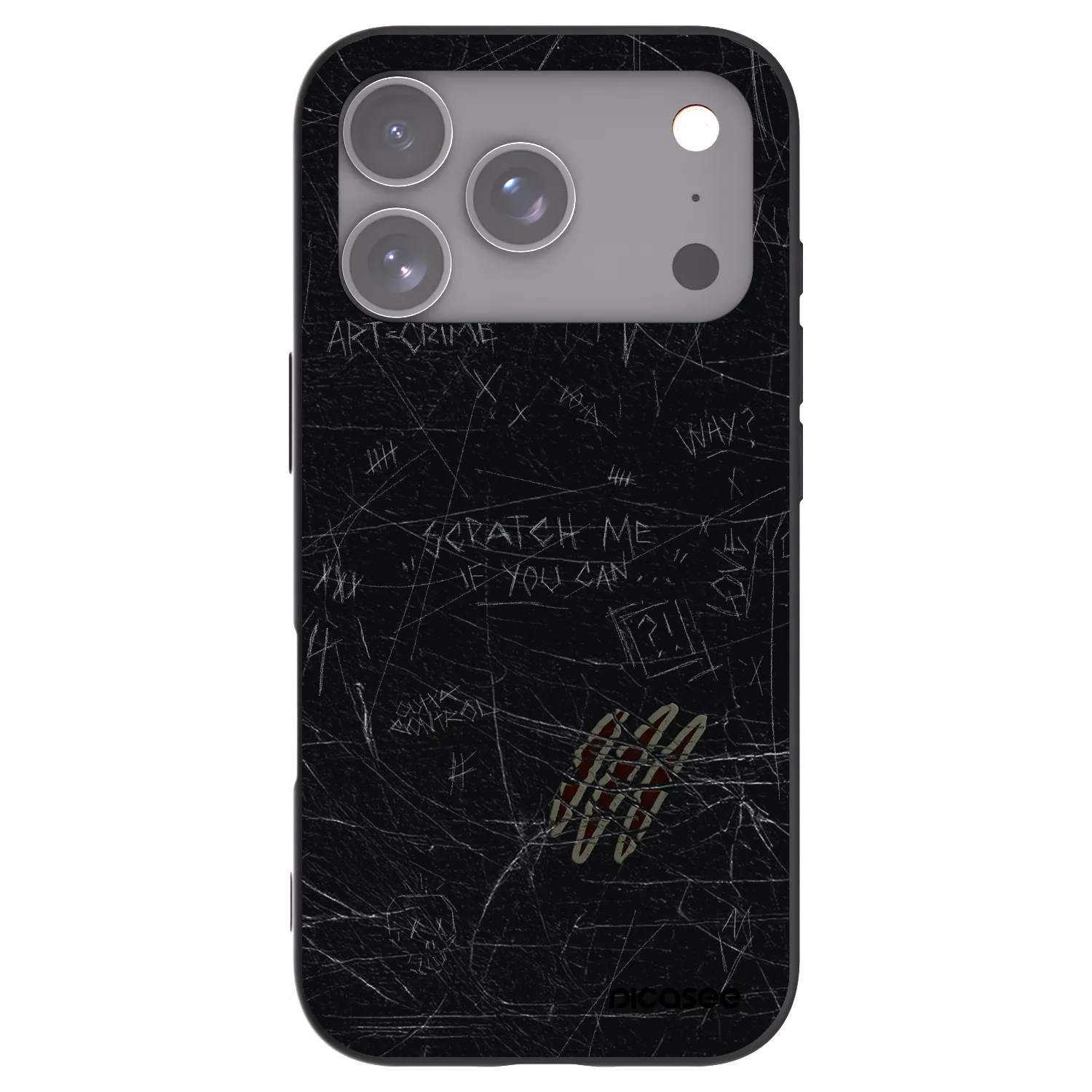 Picasee silikónový čierny obal pre Apple iPhone 18 Pro - SCRATCH