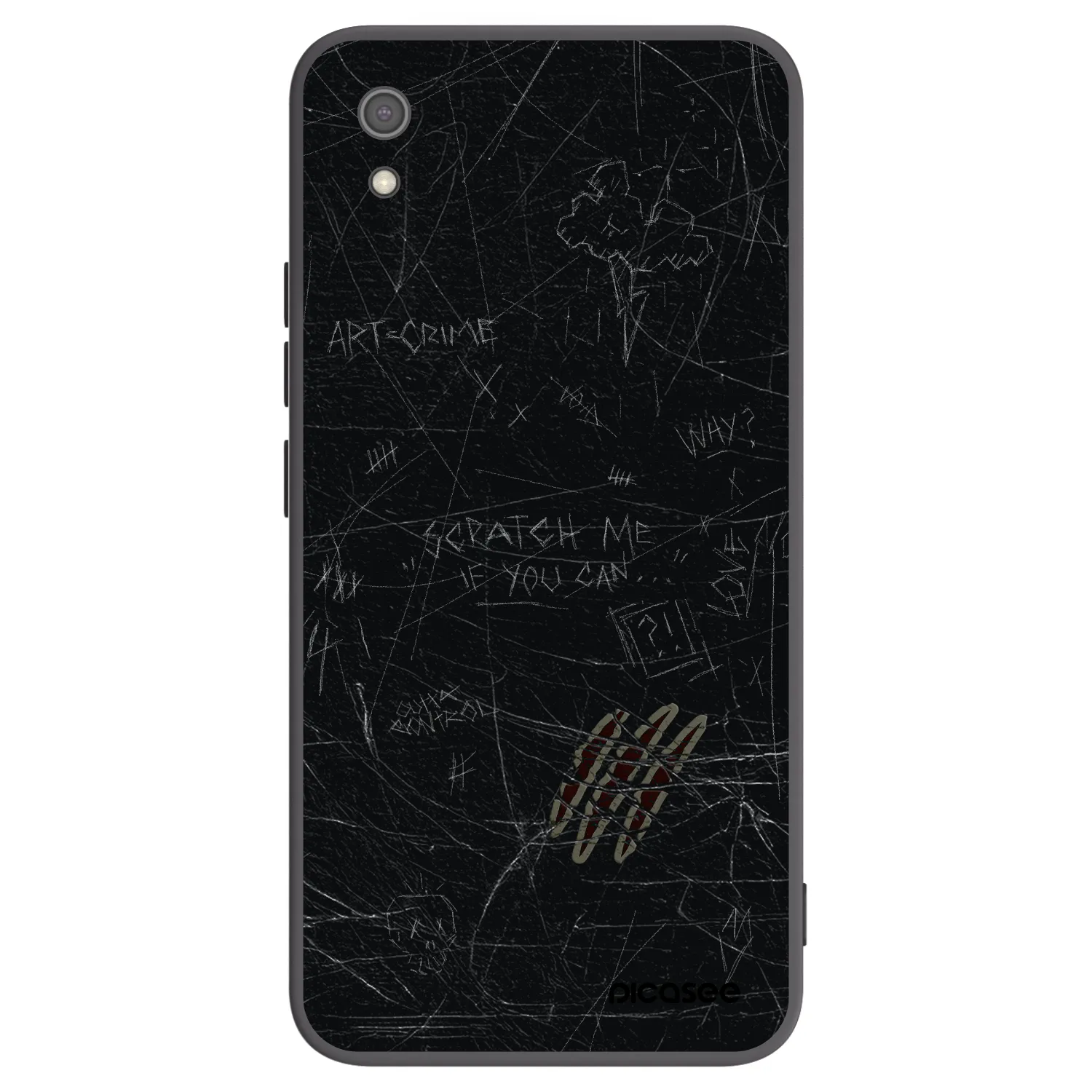 Picasee silikónový čierny obal pre Xiaomi Redmi 7A - SCRATCH