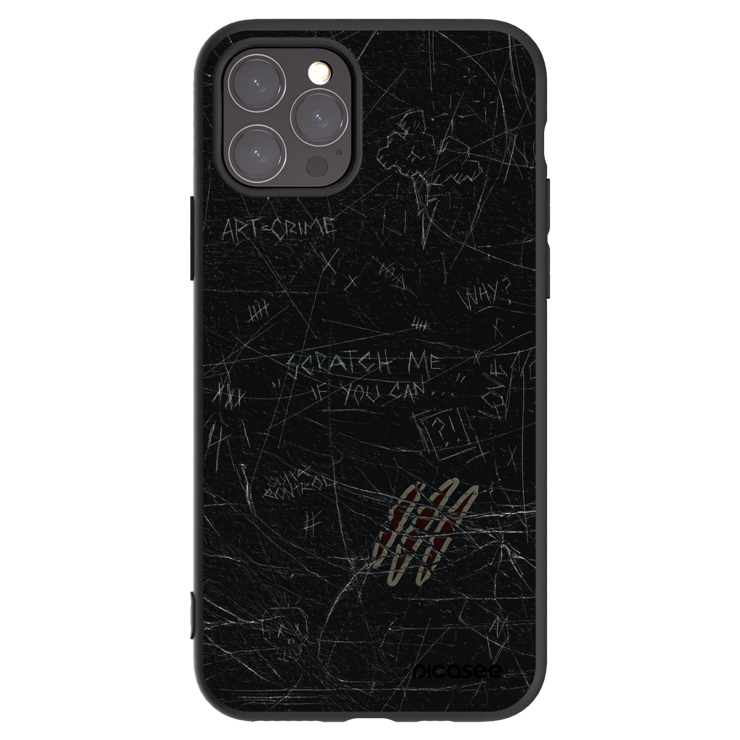 Picasee silikónový čierny obal pre Apple iPhone 11 Pro - SCRATCH
