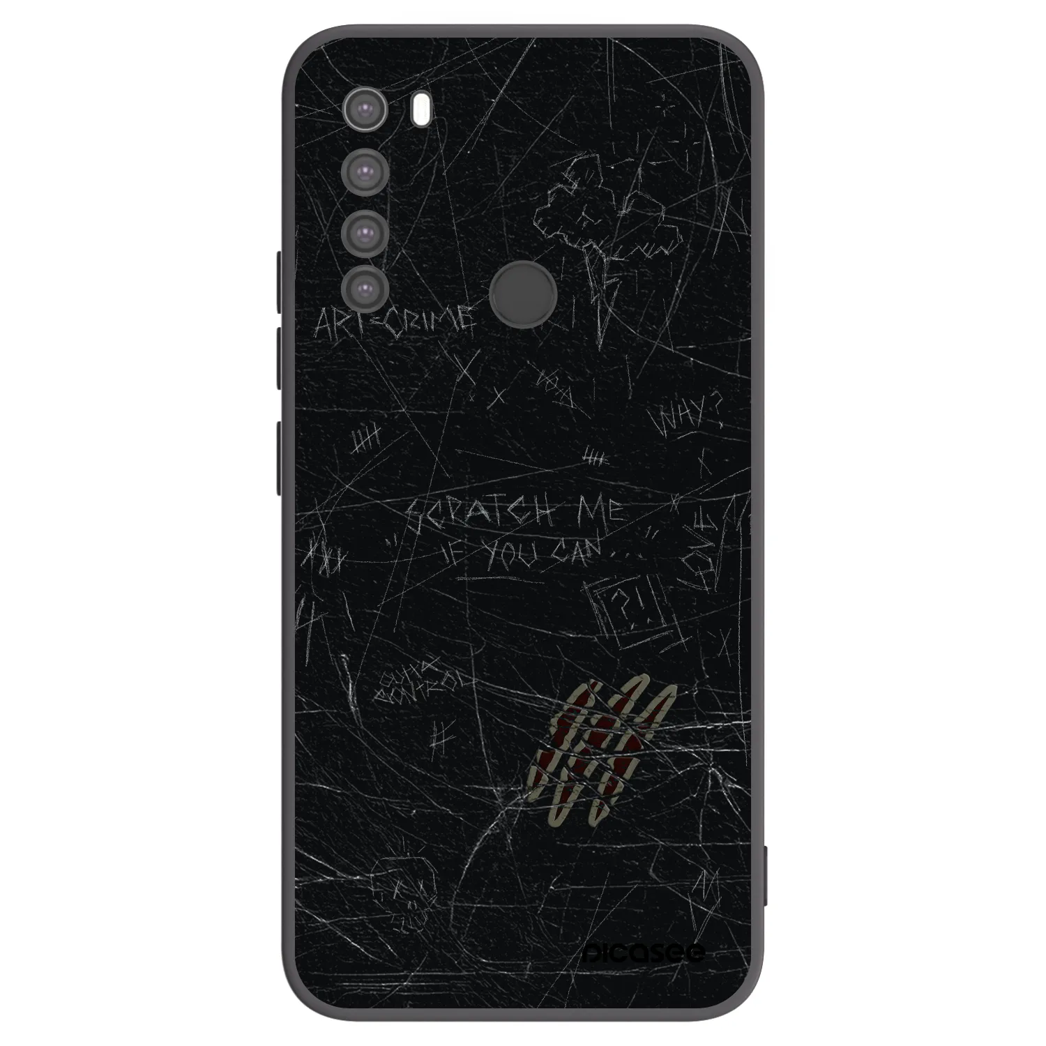 Picasee silikónový čierny obal pre Xiaomi Redmi Note 8 - SCRATCH