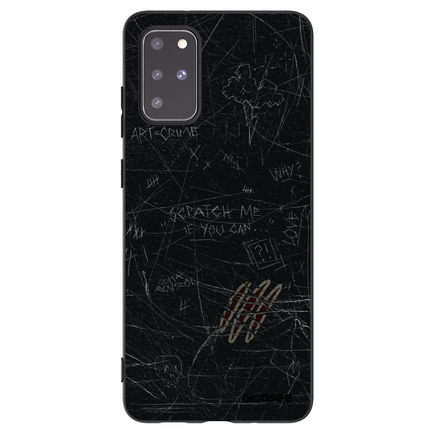Picasee silikónový čierny obal pre Samsung Galaxy S20+ G985F - SCRATCH