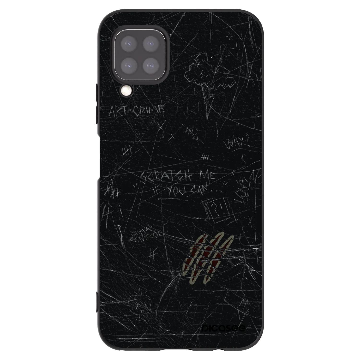 Picasee silikónový čierny obal pre Huawei P40 Lite - SCRATCH