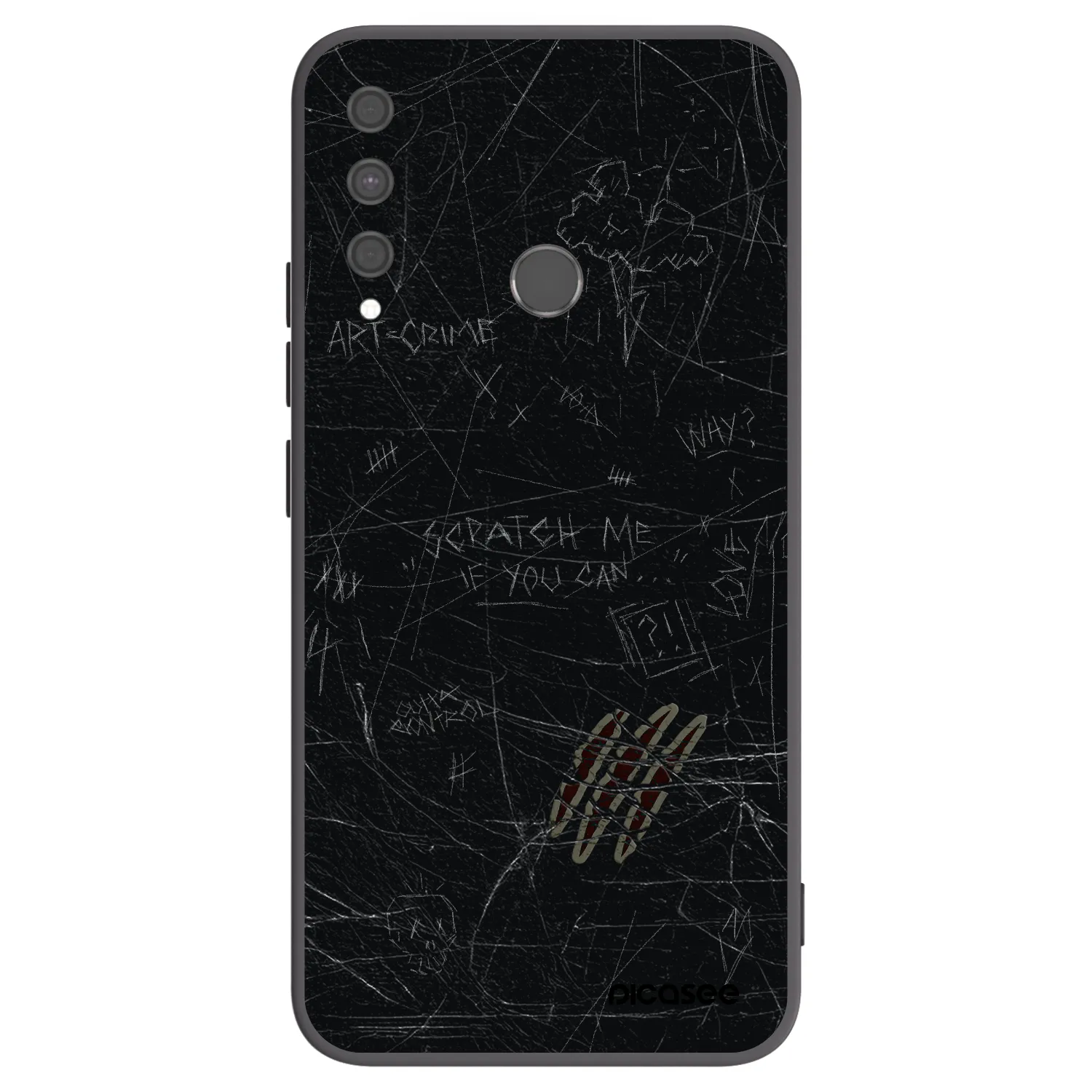 Picasee silikónový čierny obal pre Huawei P40 Lite E - SCRATCH