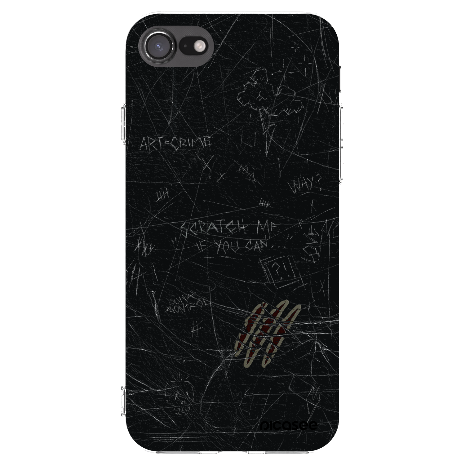 Picasee silikónový prehľadný obal pre Apple iPhone SE 2020 - SCRATCH