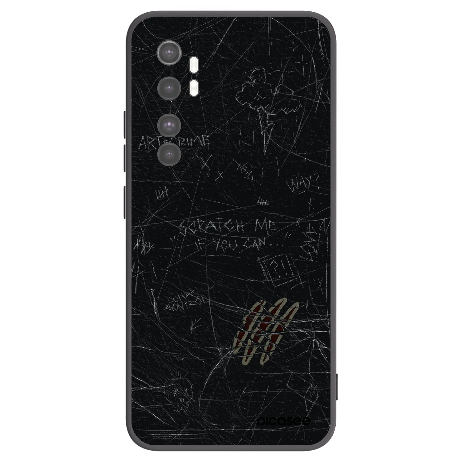 Picasee silikónový čierny obal pre Xiaomi Mi Note 10 Lite - SCRATCH