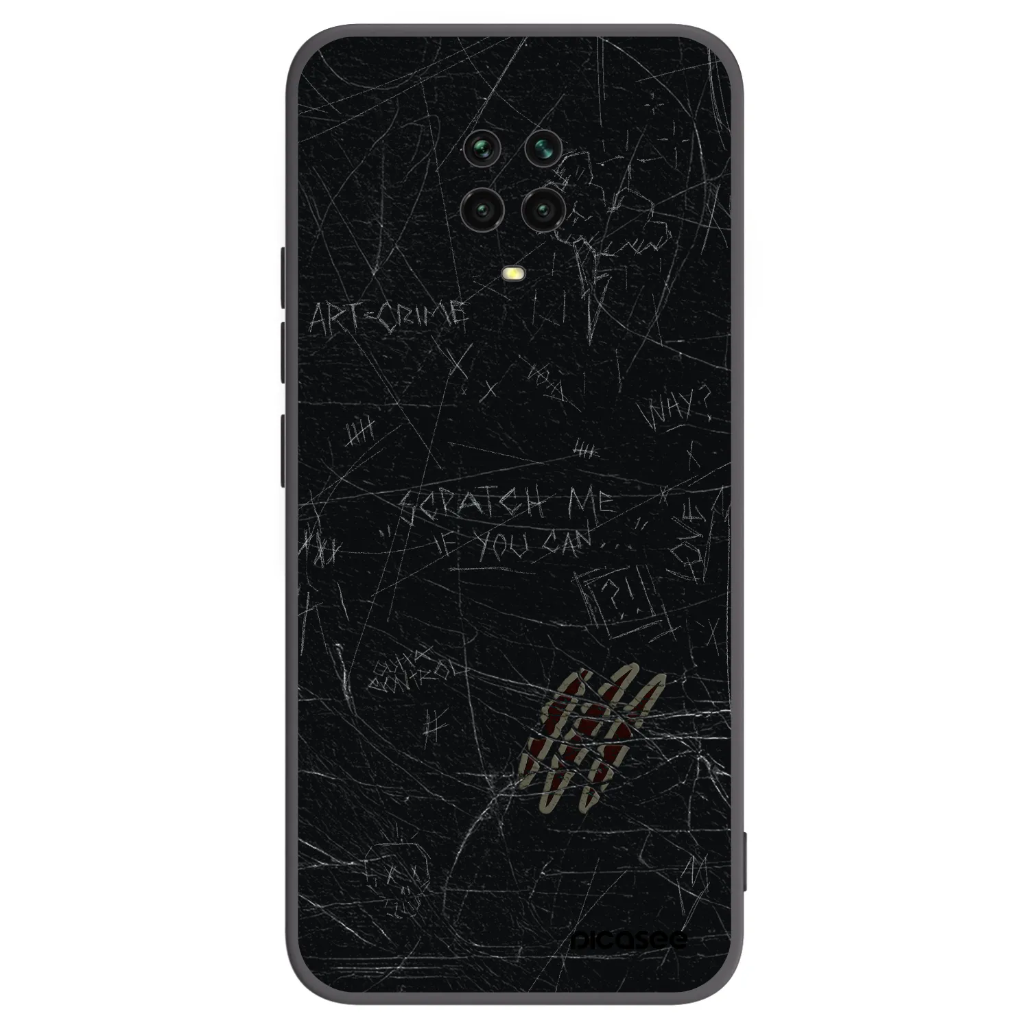 Picasee silikónový čierny obal pre Xiaomi Redmi Note 9S - SCRATCH