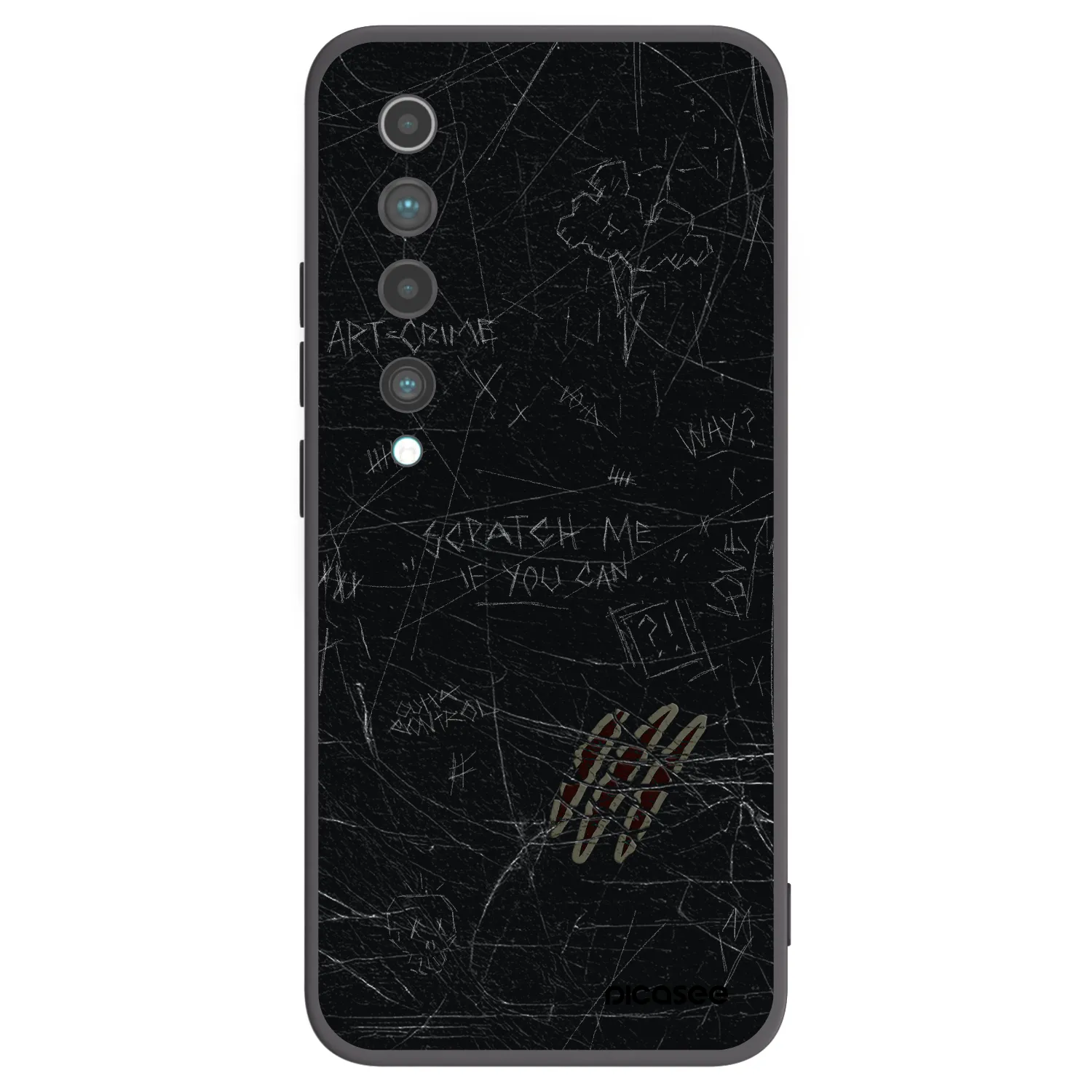 Picasee silikónový čierny obal pre Xiaomi Mi 10 - SCRATCH