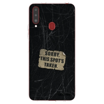 Picasee silikónový prehľadný obal pre Samsung Galaxy A20s - SORRY